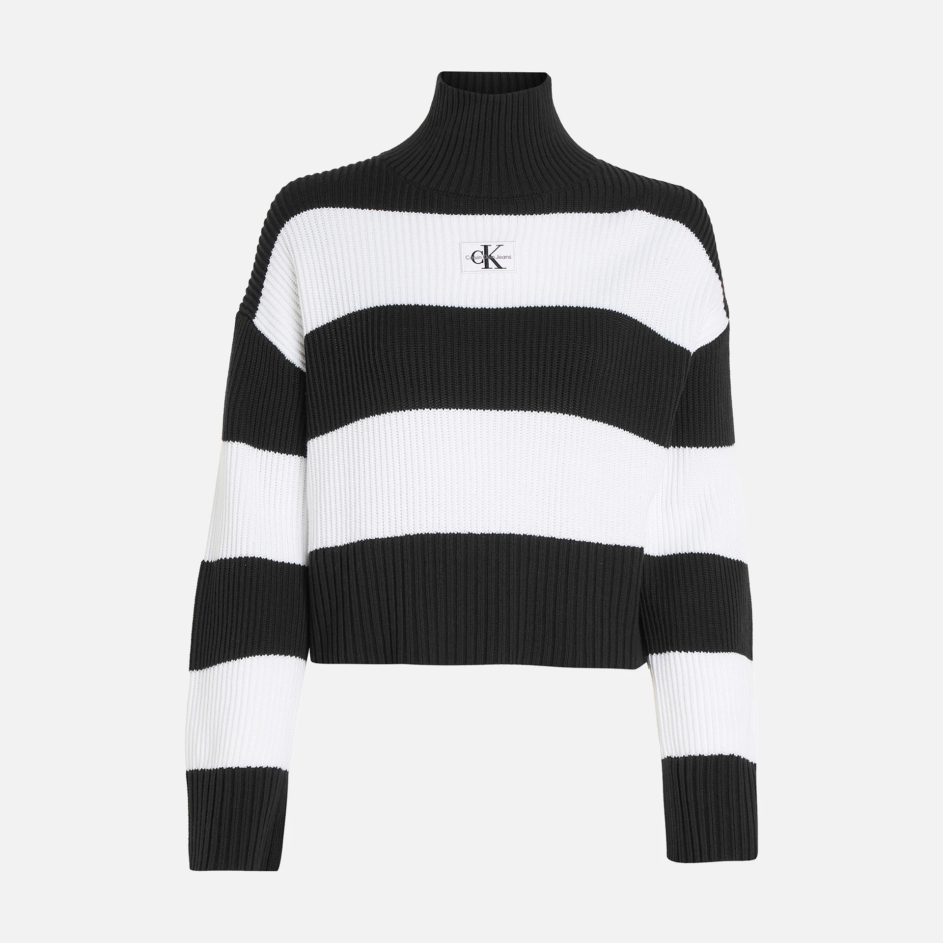 Calvin Klein Jeans Label Sweater Chunky Stripes Black/Bright White