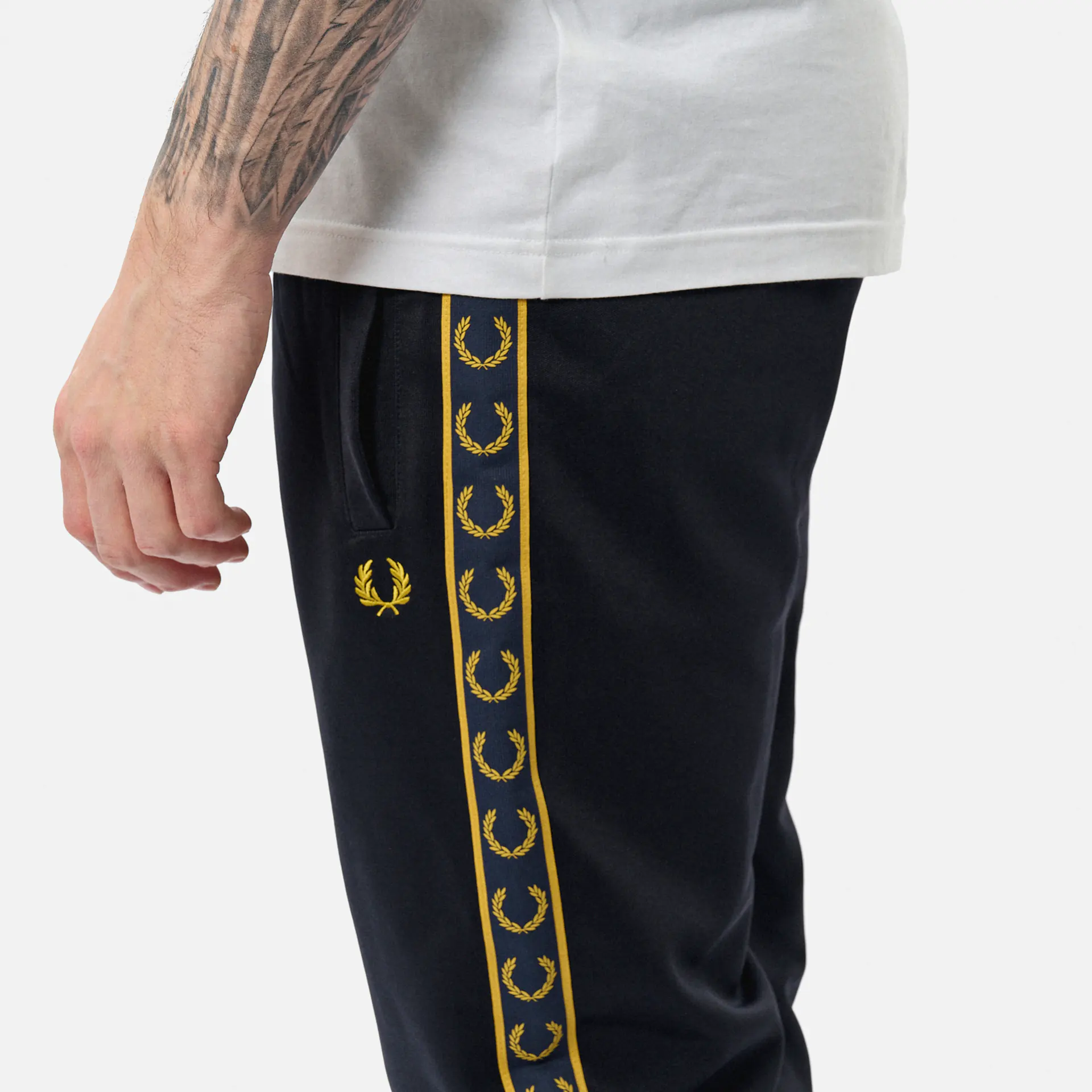 Fred Perry Seasonal Taped Track Pant Navy/Honeycomb