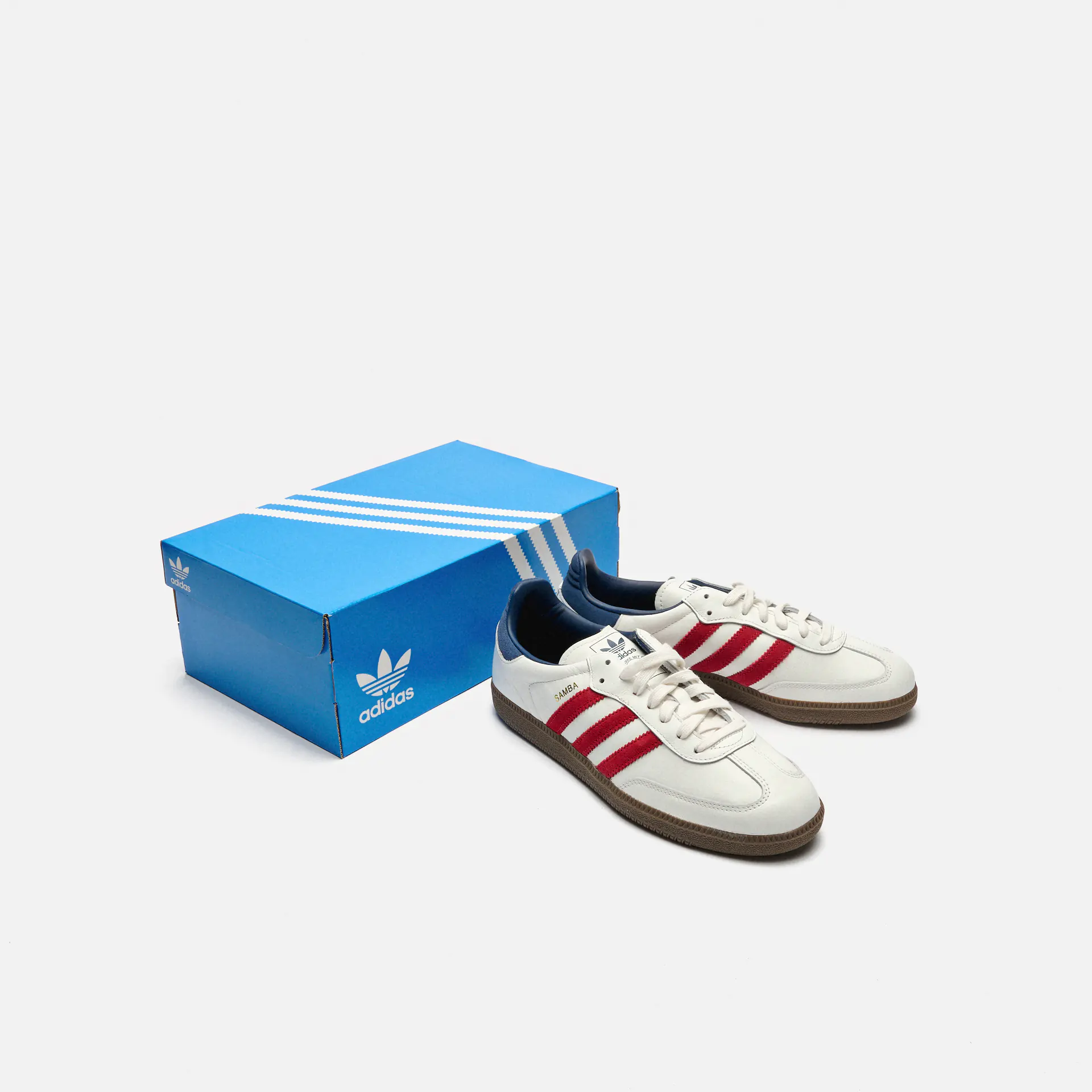 adidas Originals Samba Sneaker OG Core White Team Victory Red Night Indigo