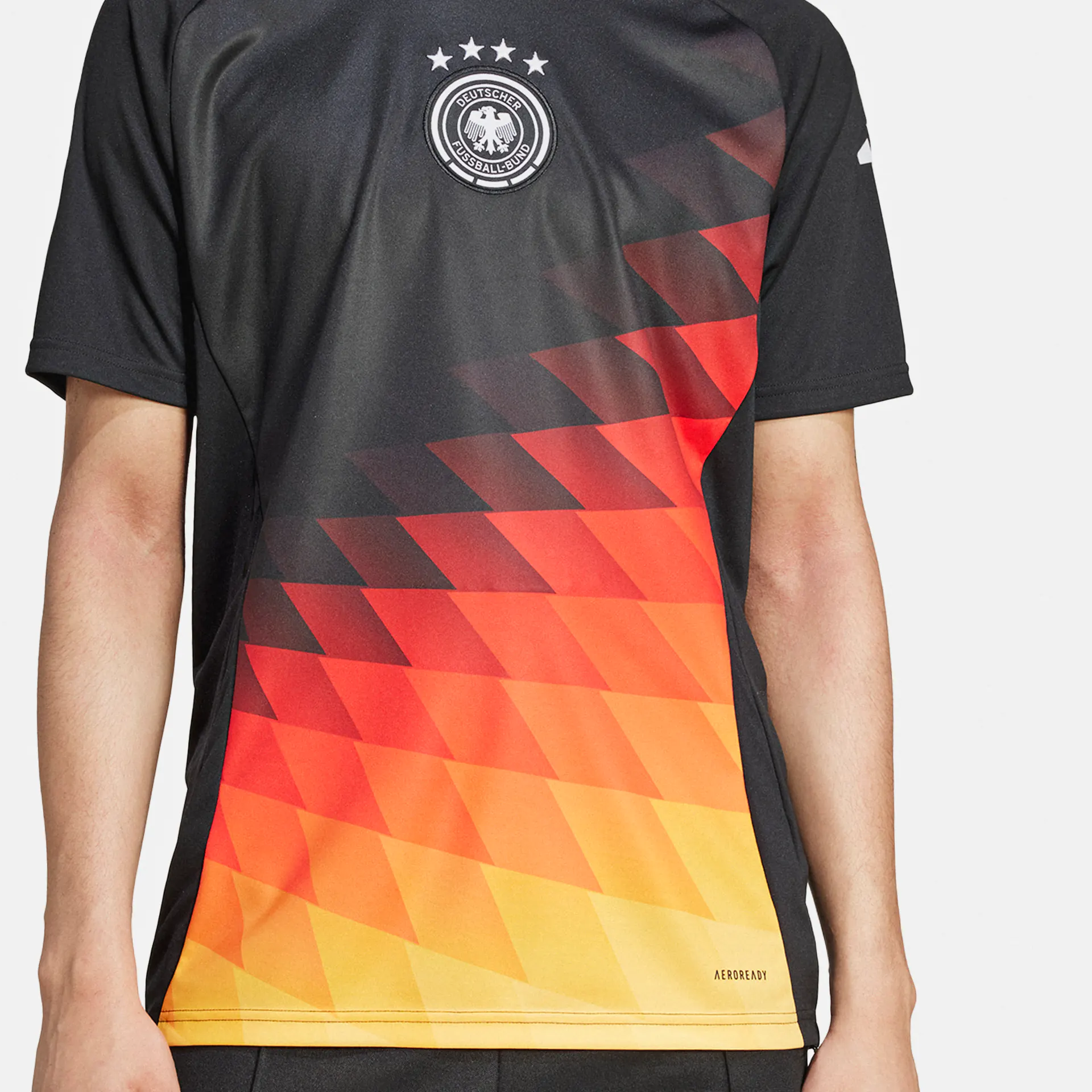 adidas DFB Pre Match T-Shirt Black/Red/Yellow