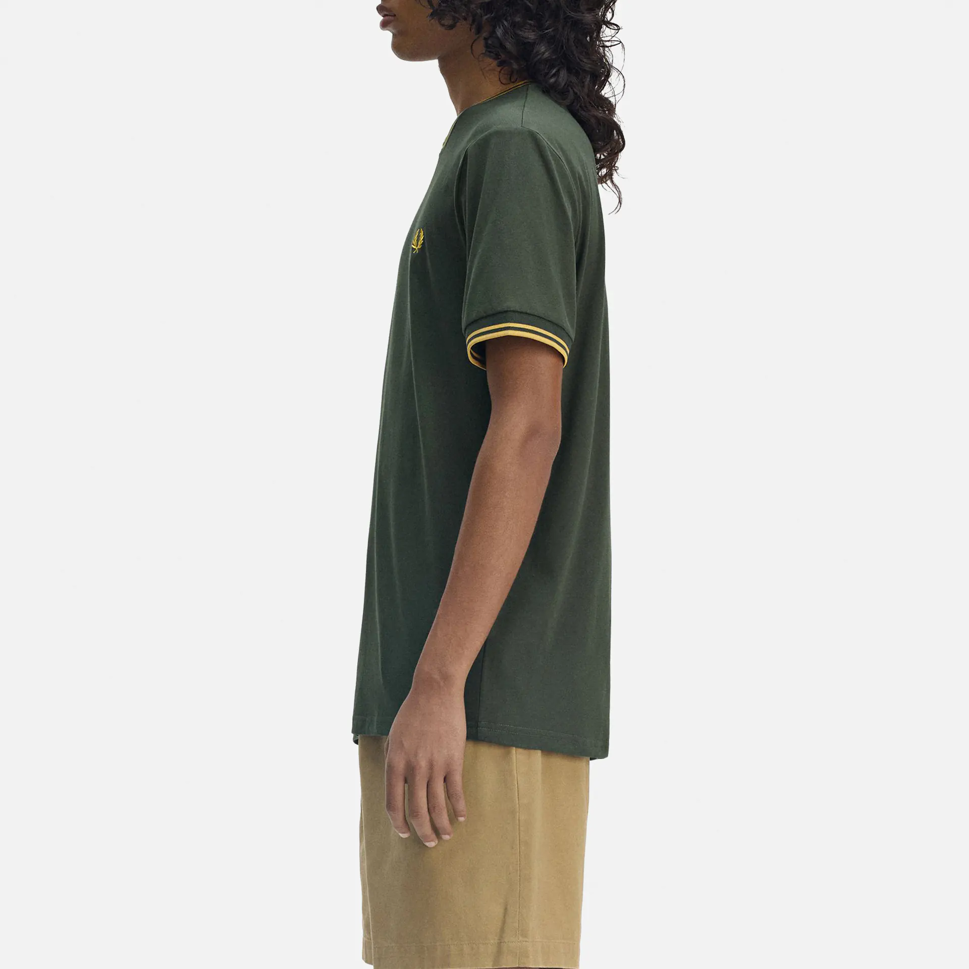 Fred Perry Twin Tipped T-Shirt Carrington Green/Honeycomb