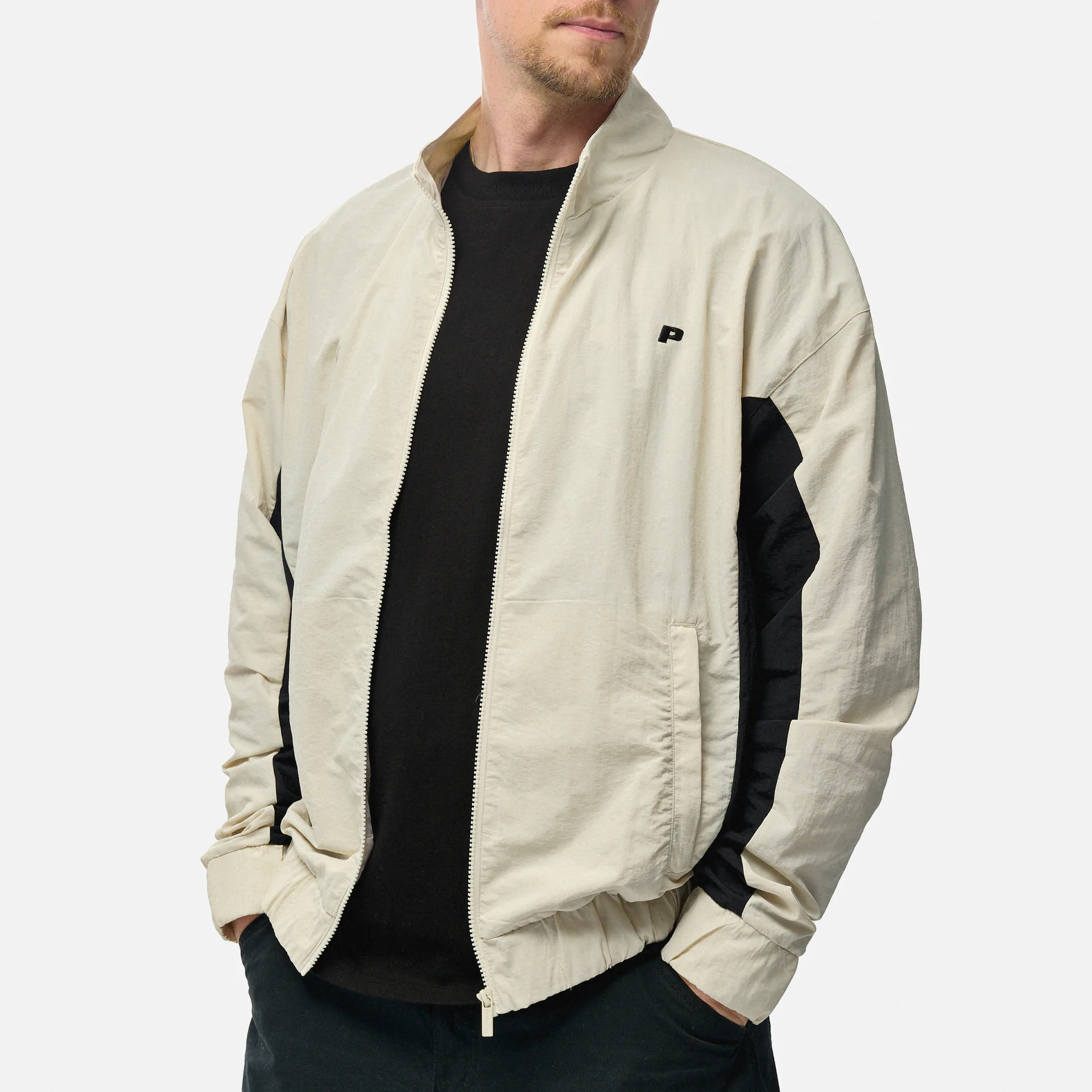 PEGADOR Wolsey Track Jacket Salty Cream Black