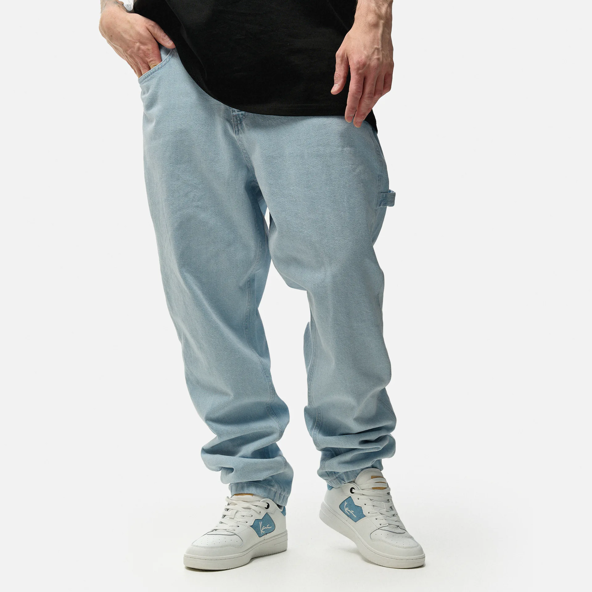 Karl Kani Retro Tapered Workwear Denim Bleached Blue