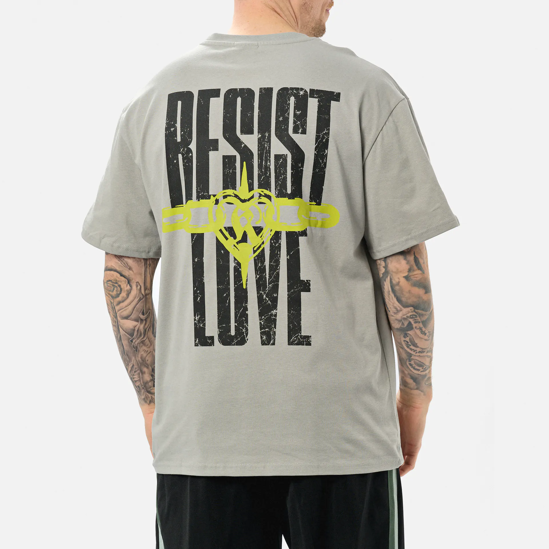 Karl Kani Woven Signature Resist Love T-Shirt Grey