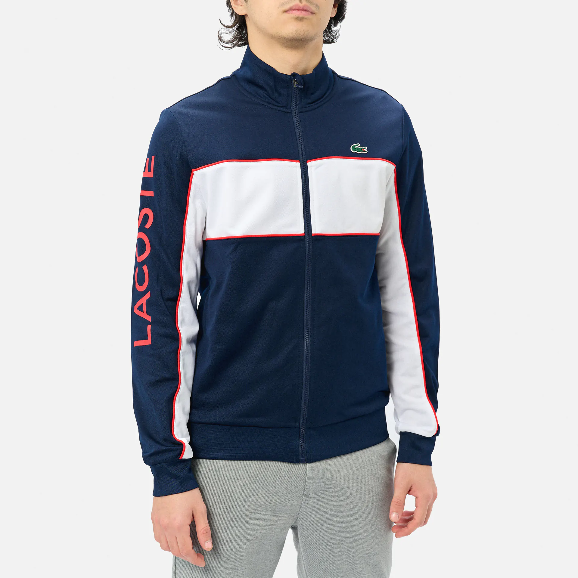 Lacoste Color Block Track Jacket Navy Blue/White Grenadine