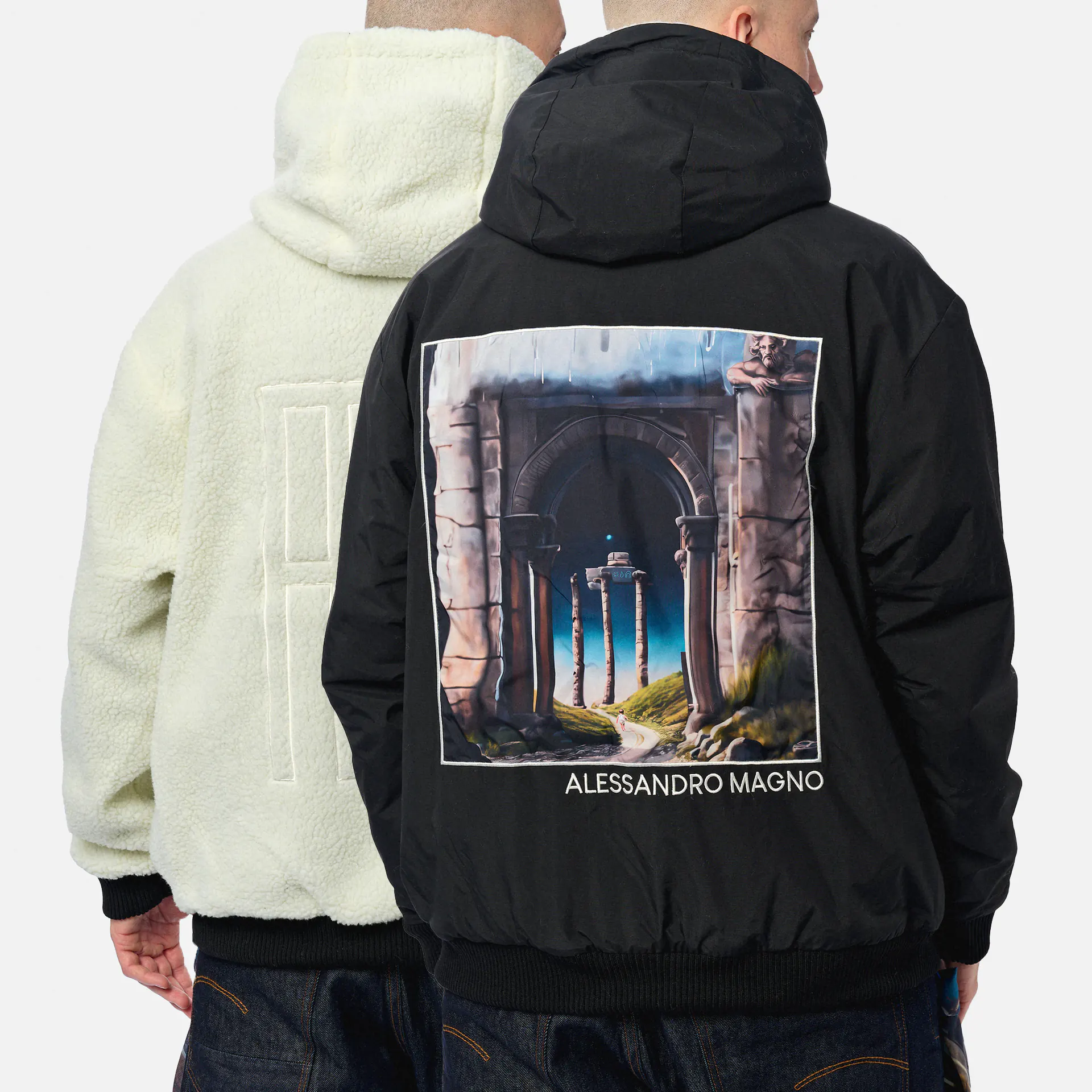 Alessandro Magno Reversible Jacket Offwhite