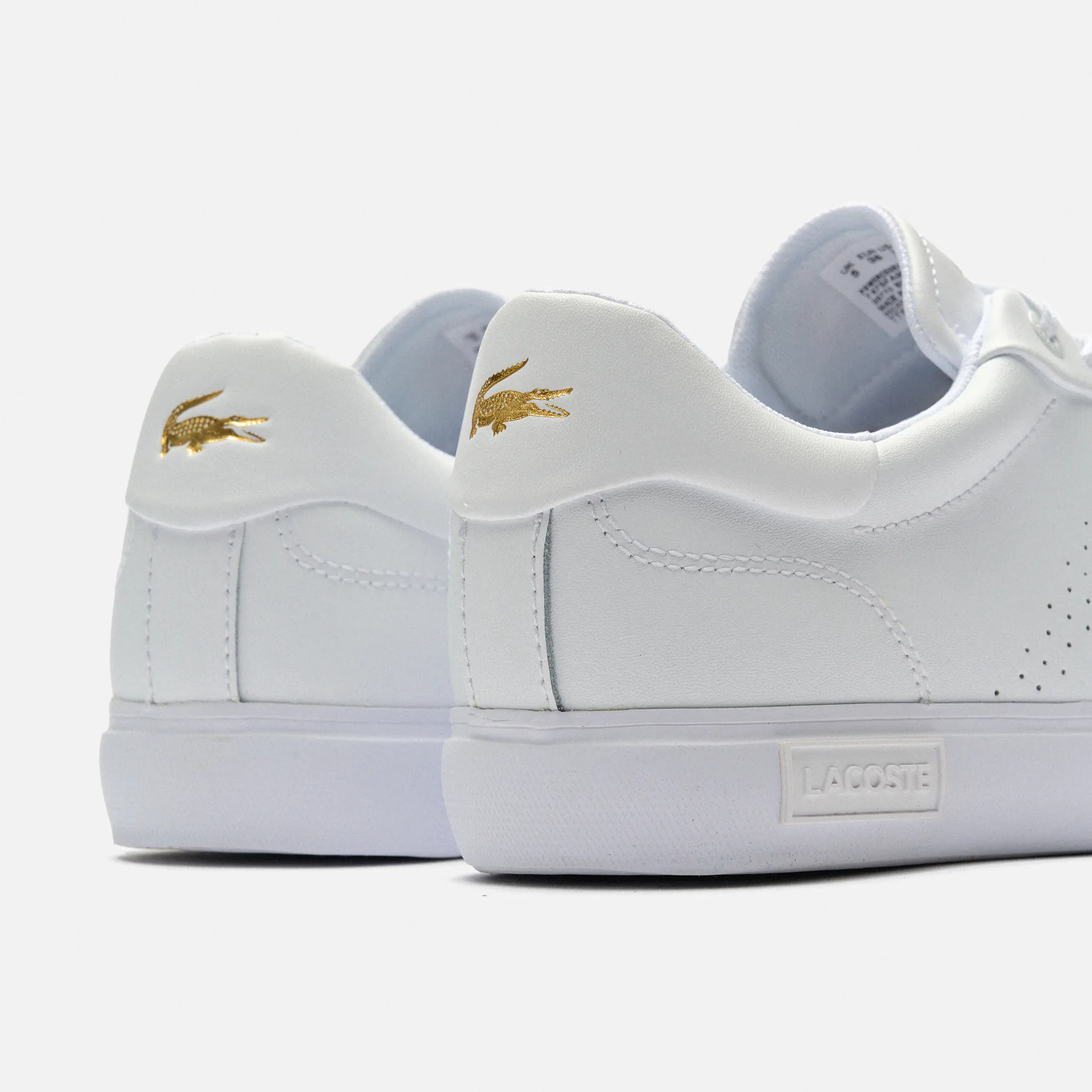 Lacoste Powercourt 2.0 Leather Sneaker White/Gold