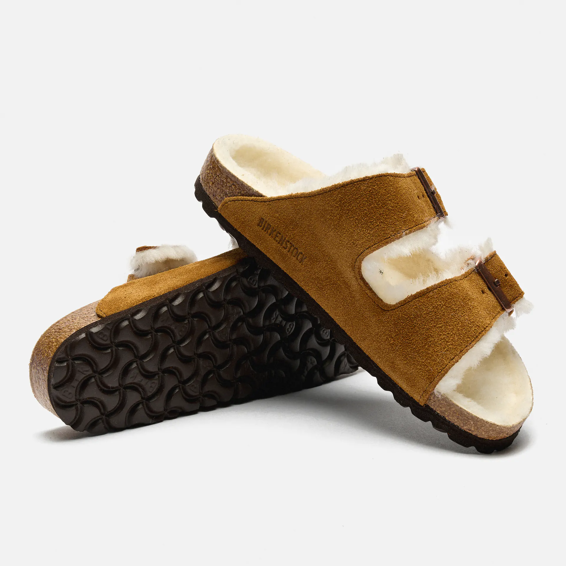 Birkenstocks furry slides online