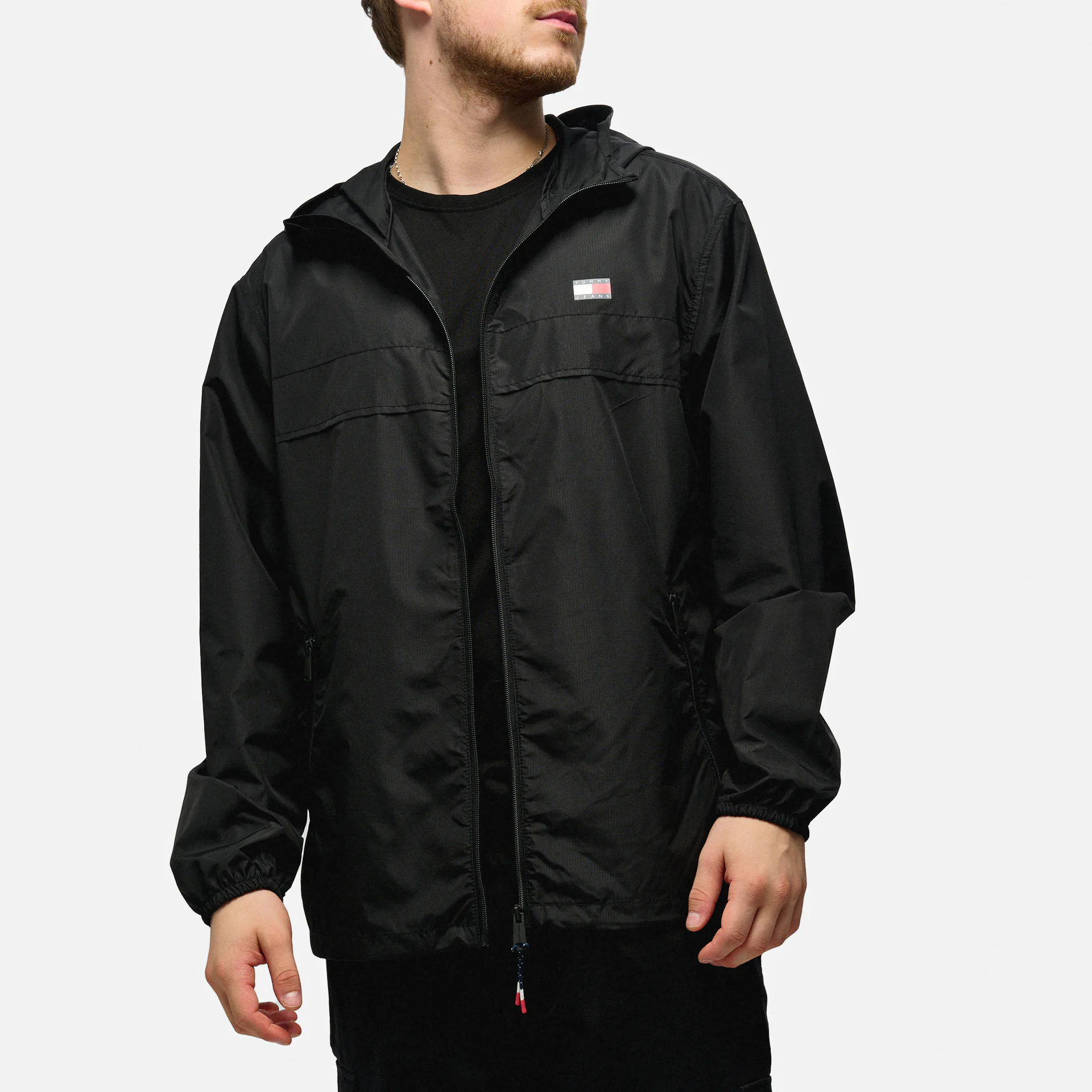 Black tommy windbreaker on sale