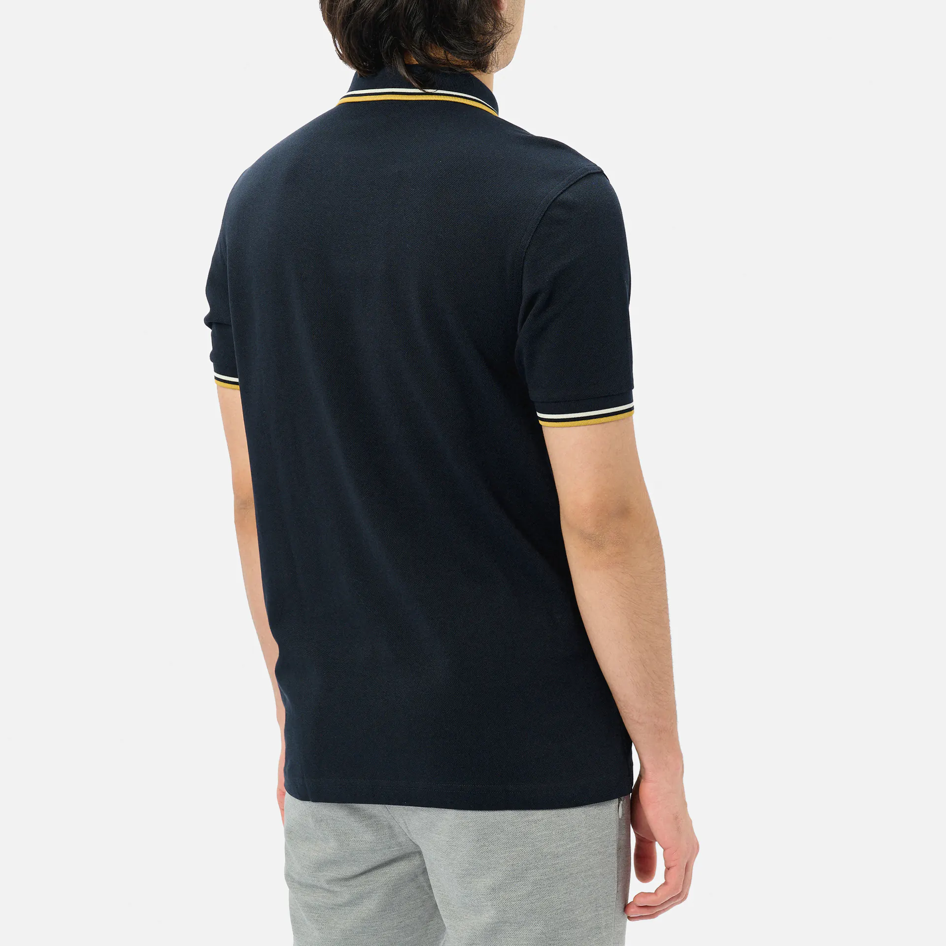 Fred Perry Twin Tipped Polo Shirt Porridge Navy/Ecru/Honeycomb