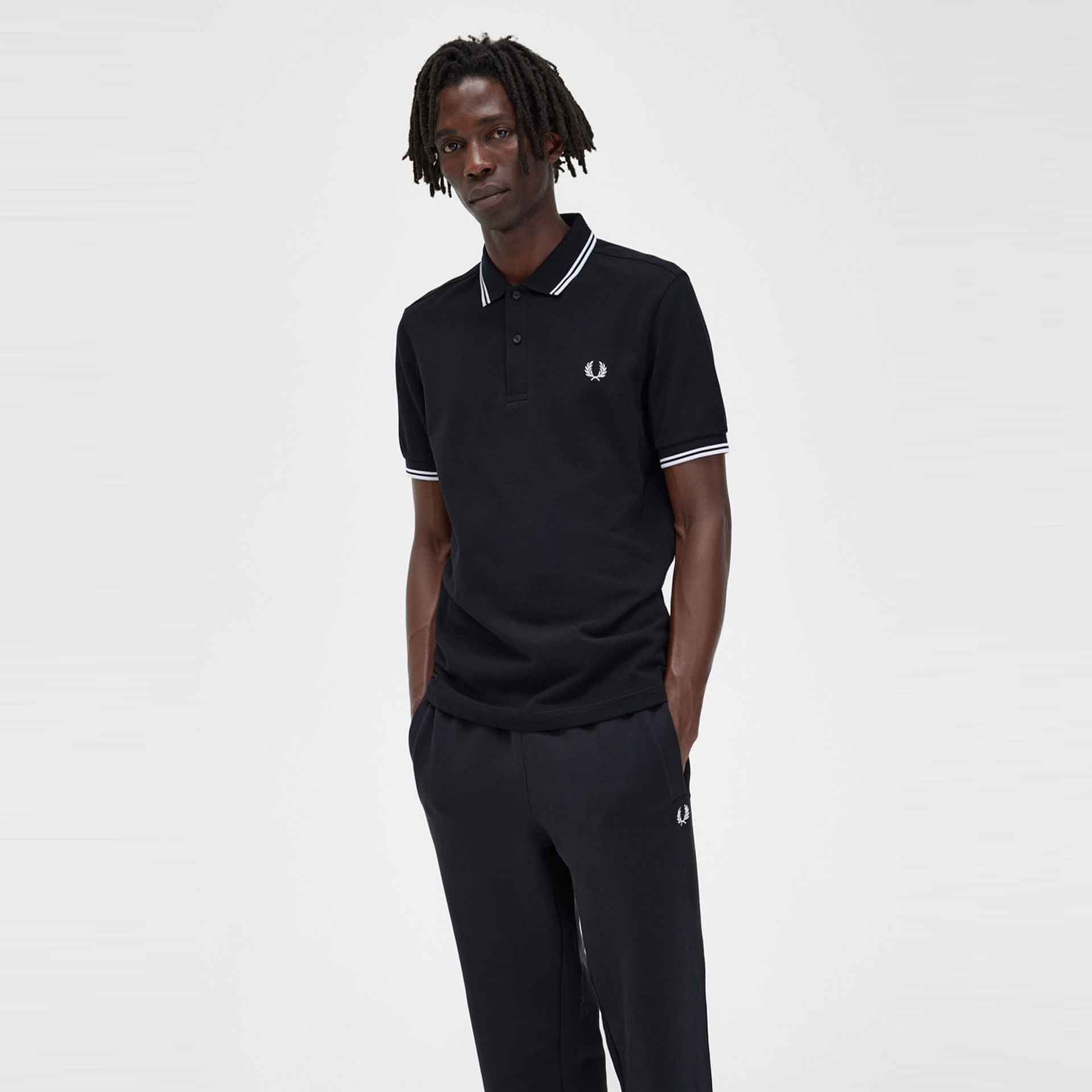 Fred Perry Twin Tipped Polo Shirt Black