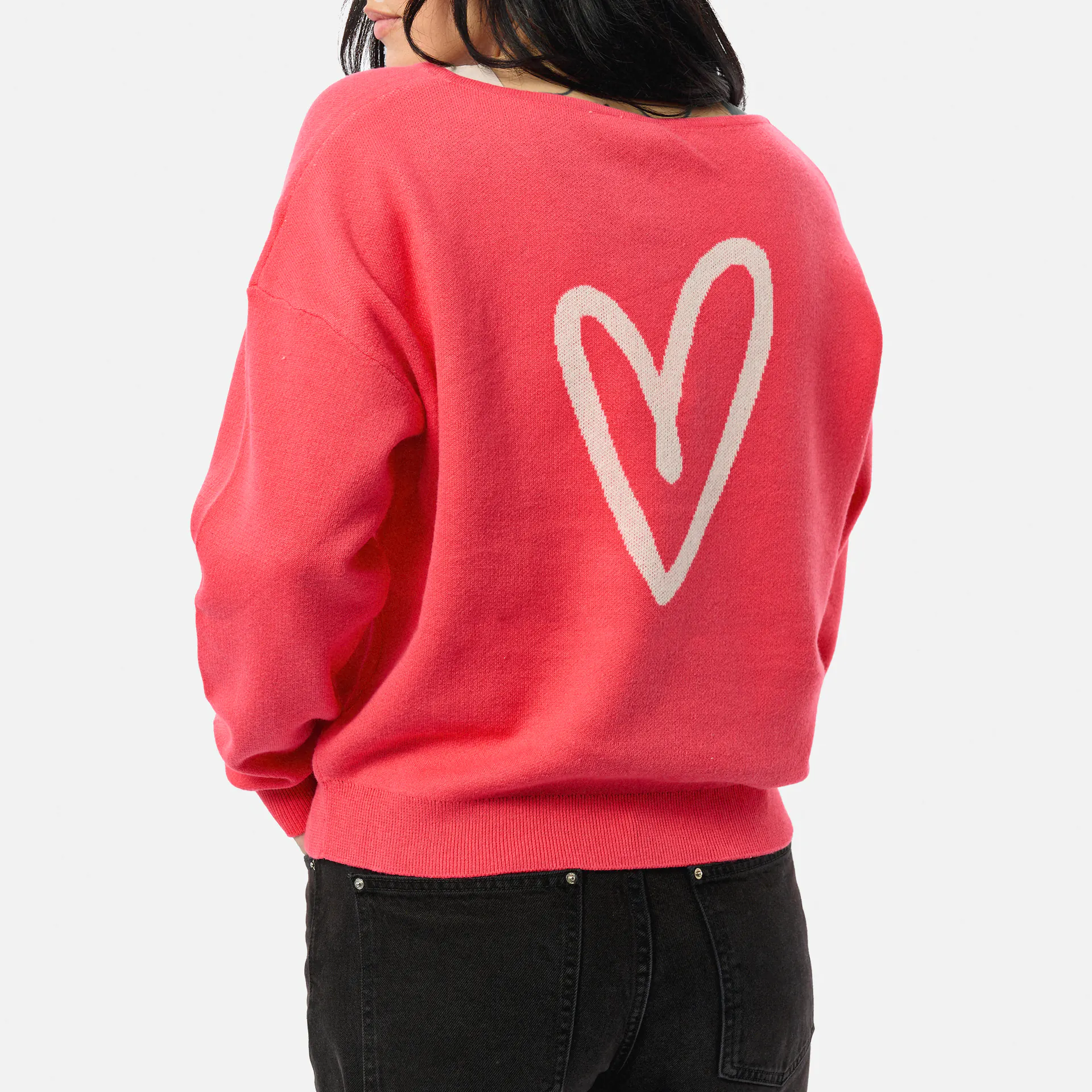 Kleinigkeit Görls Wolma Hearteck Pullover Paradise Pink