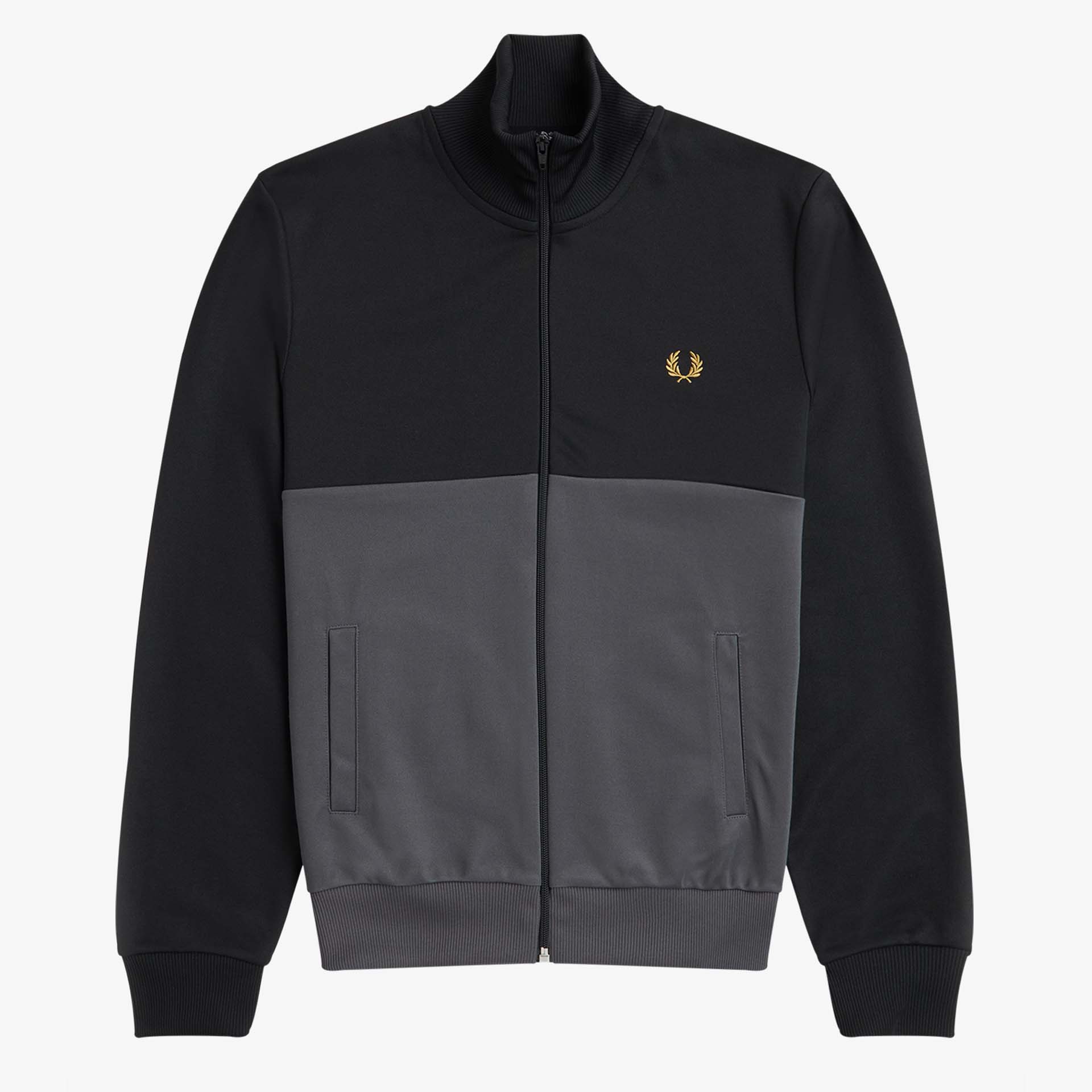 Fred Perry Colour Block Track Jacket Black