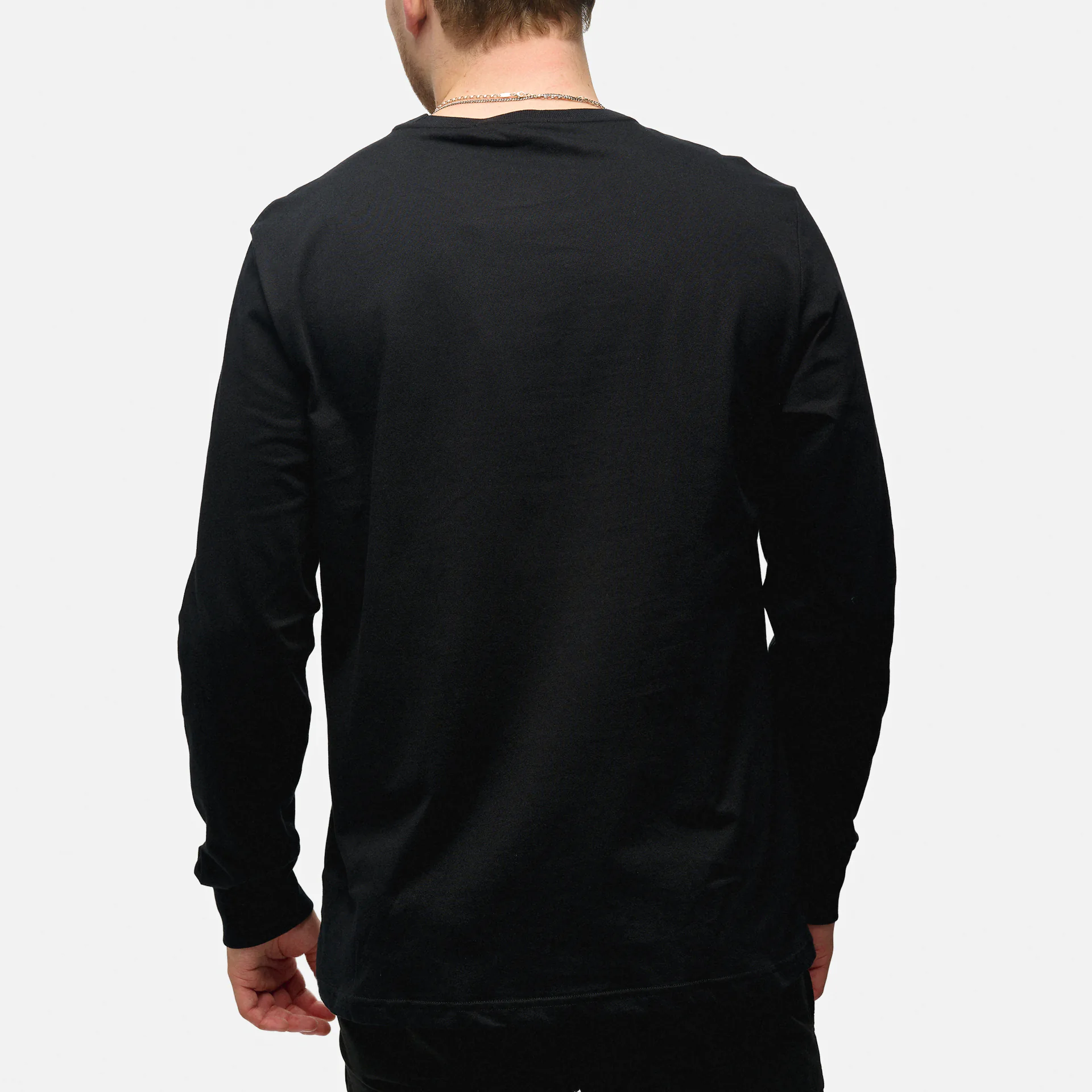 Fred Perry Long Sleeve Crew Neck T-Shirt Black