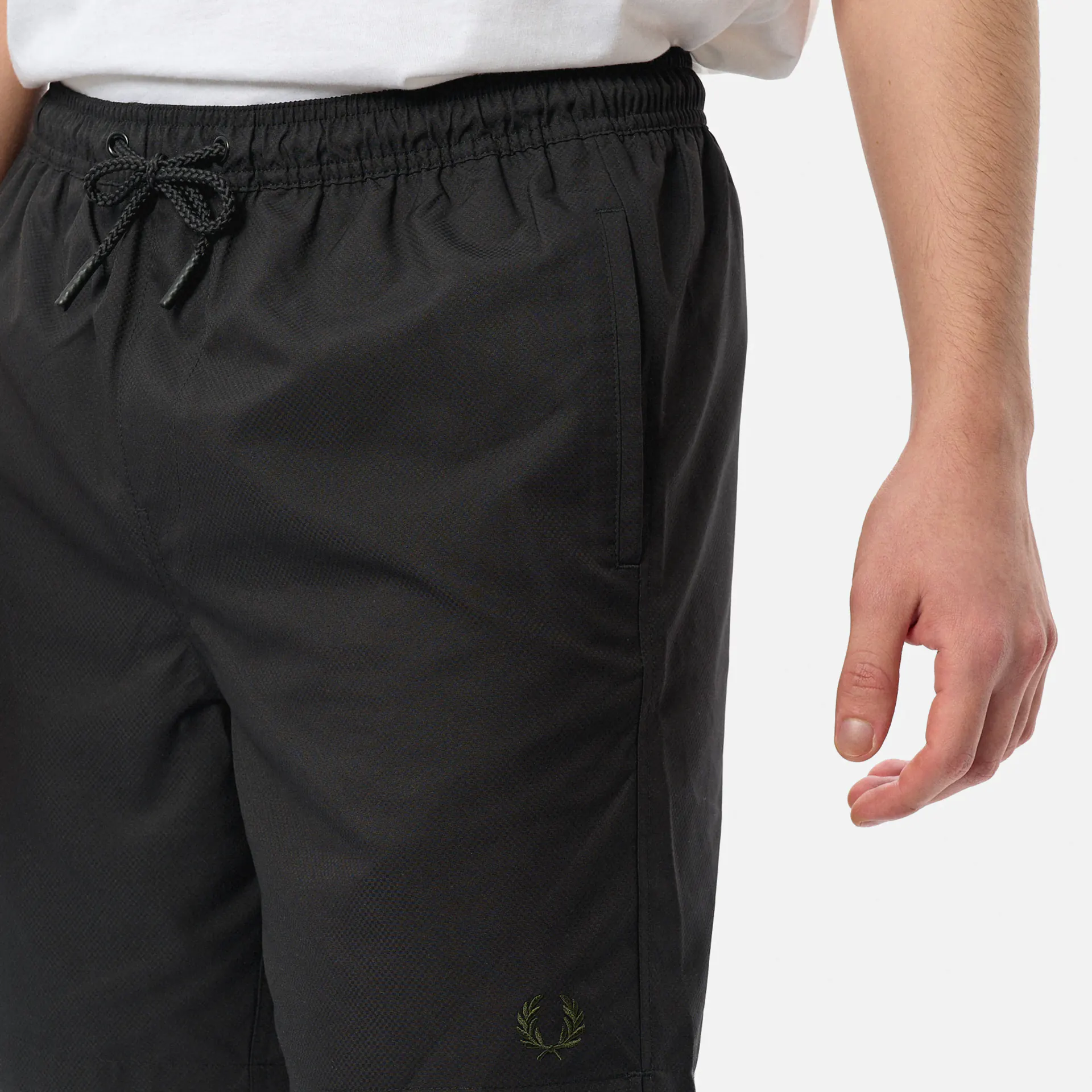 Fred Perry Classic Swimshort Black/Court Green