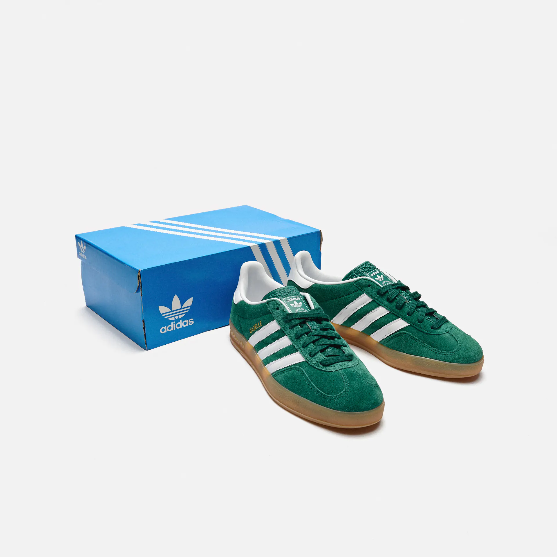 adidas Originals Gazelle Indoor Sneaker Collegiate Green/Footwear White/Gum