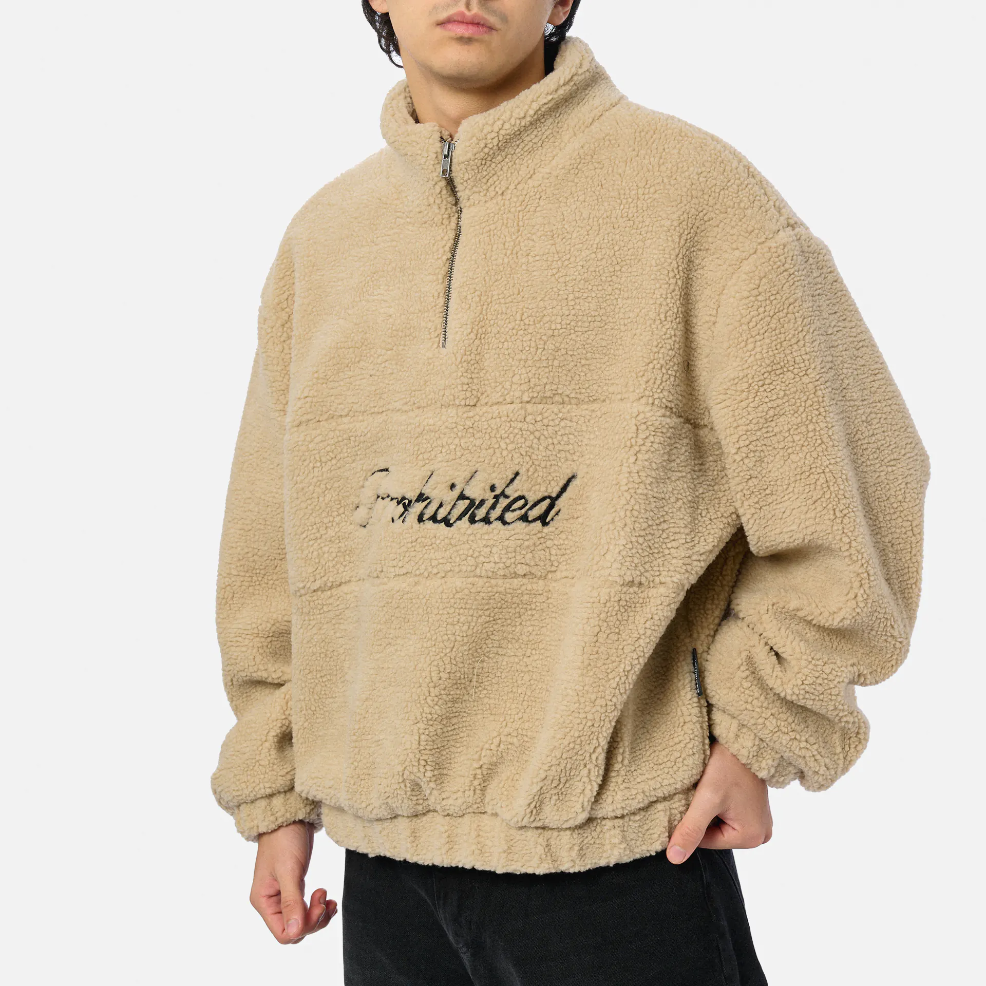 Prohibited Woodford Fleece Half-Zip Cream