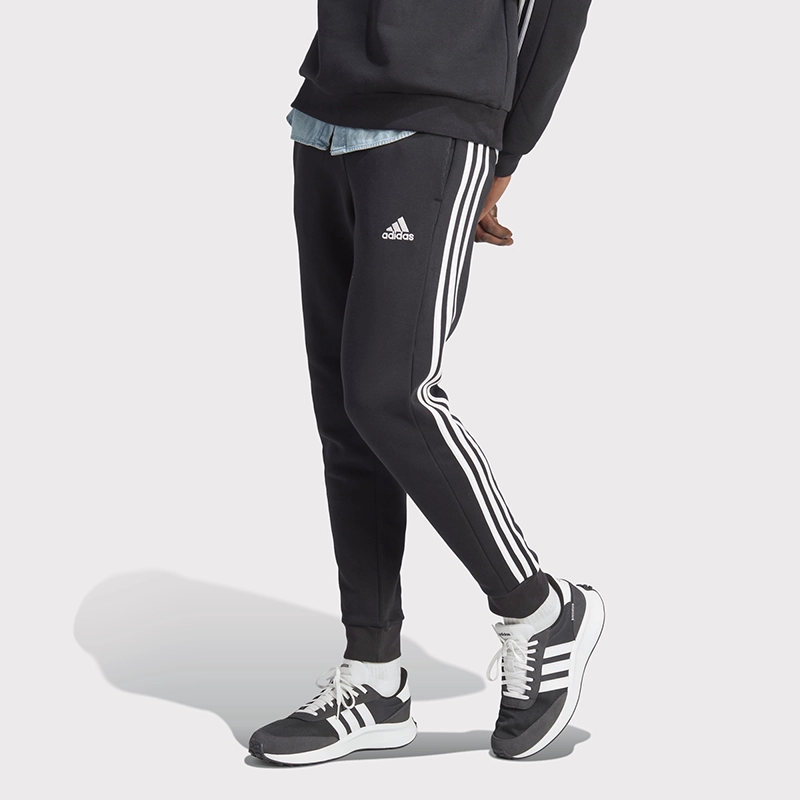 adidas 3-Stripes Fleece Sweatpants Black