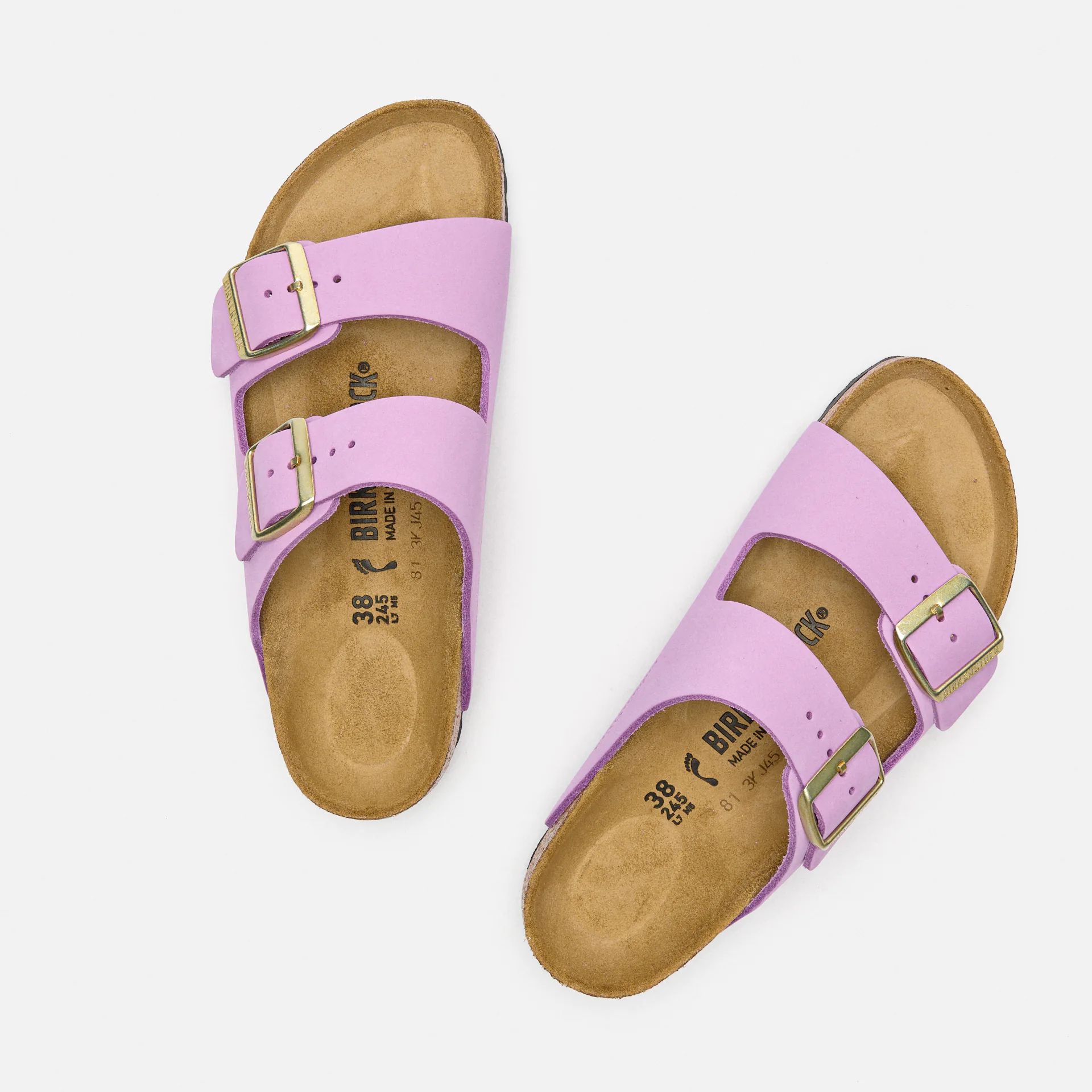 Birkenstock Arizona Nubuck Leather Sandals Crocus