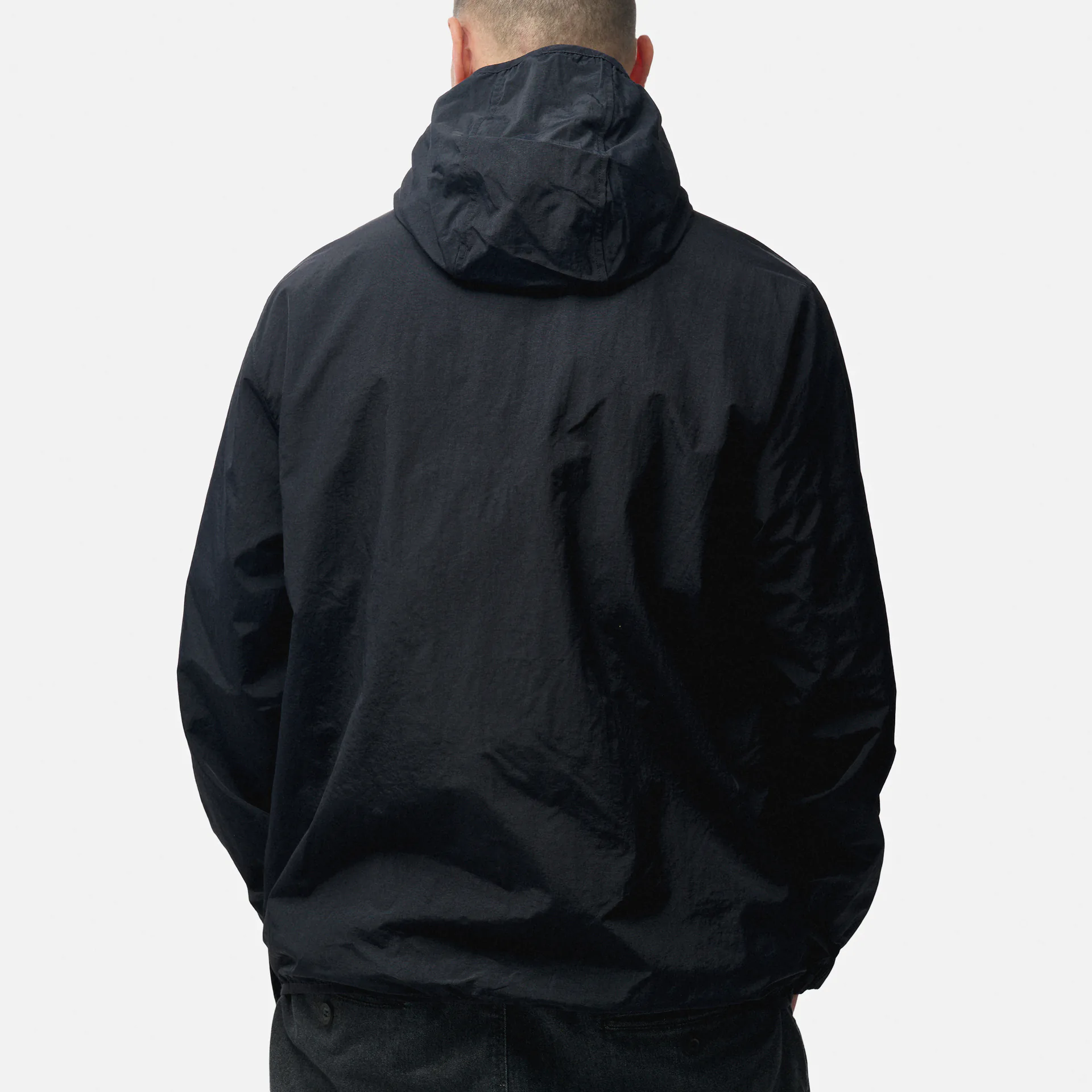 Champion Windbreaker Halfzip Hooded Jacket Black