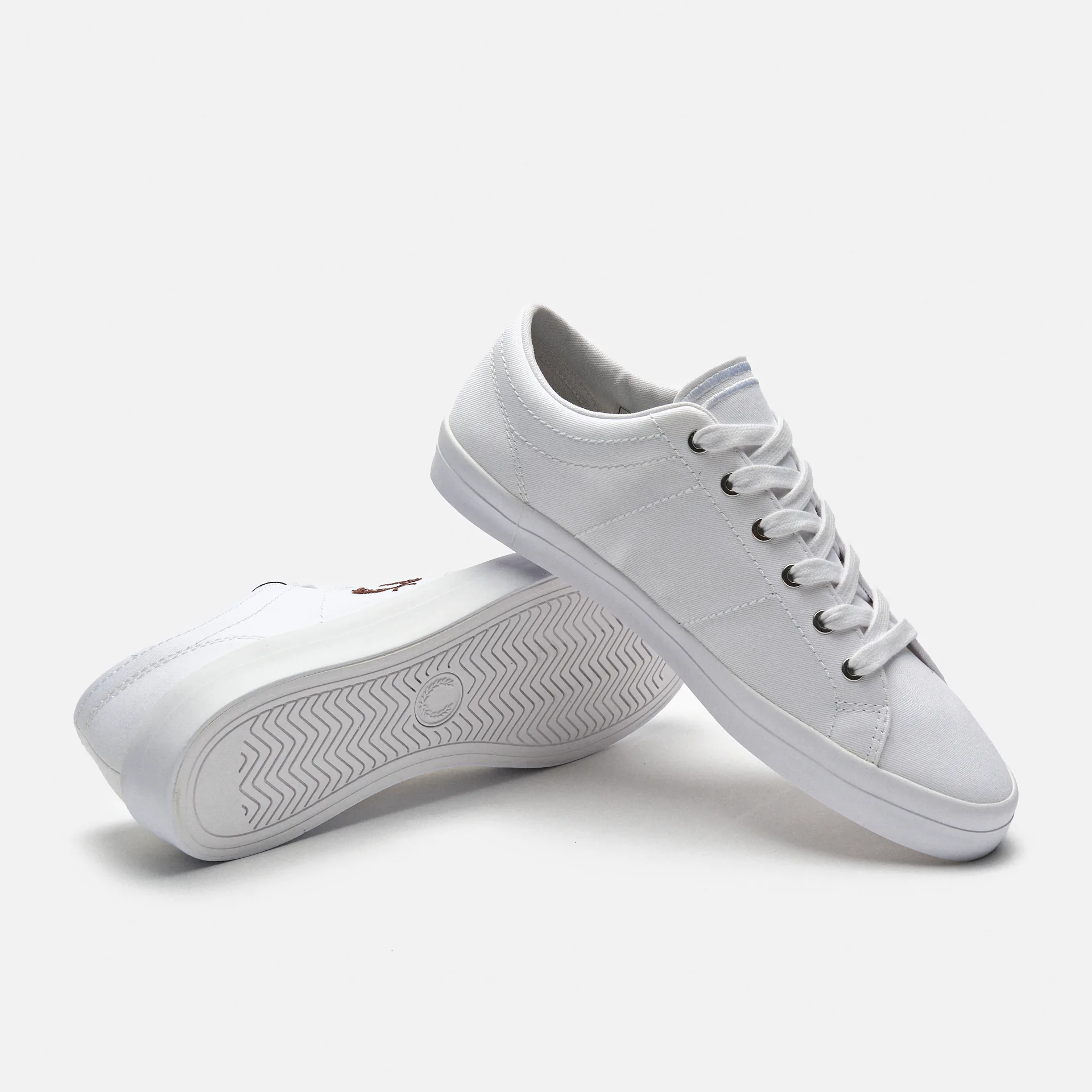 Fred Perry Baseline Twill Sneakers White/Carrington Brick