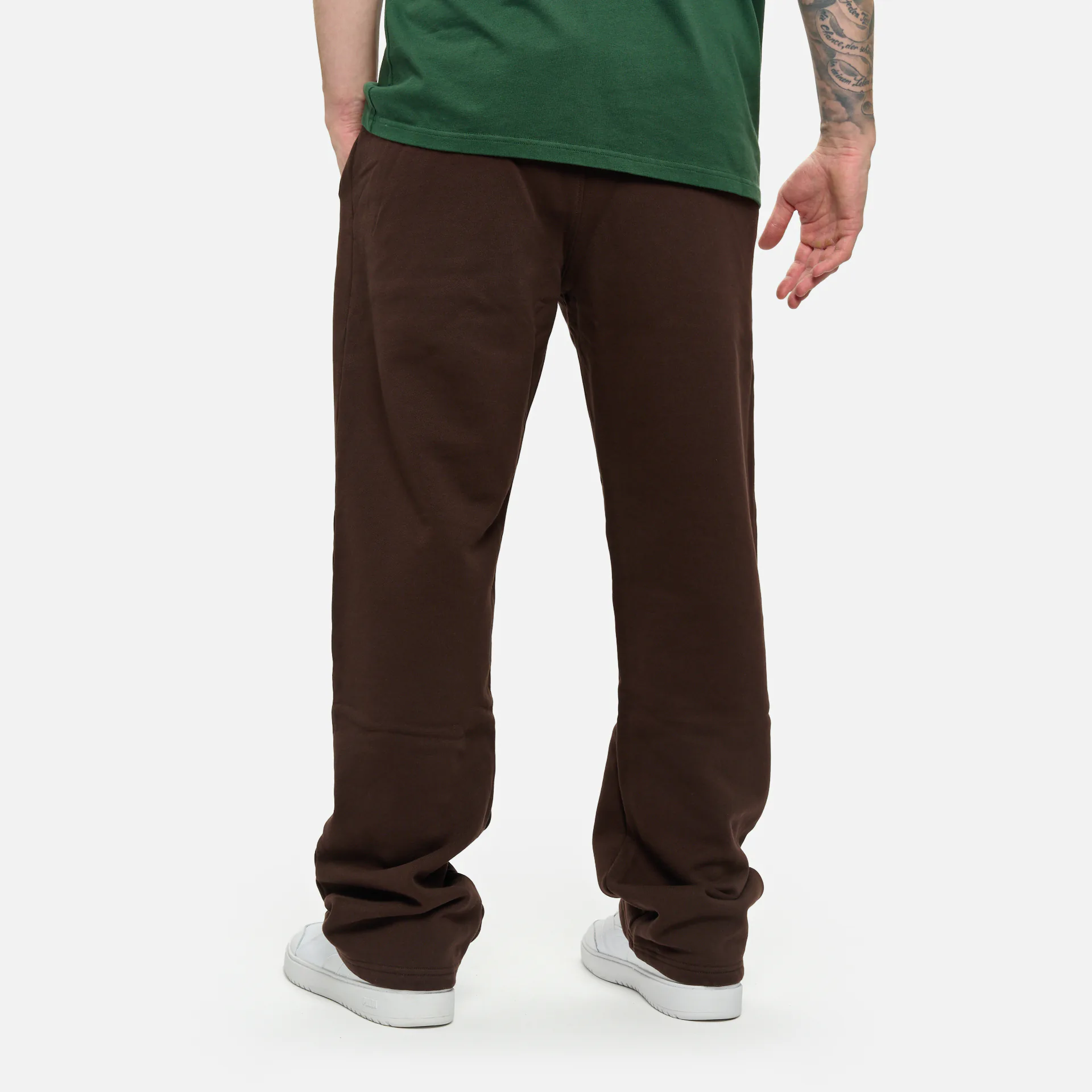 PEGADOR Logo Wide Sweat Pants washed oak brown gum