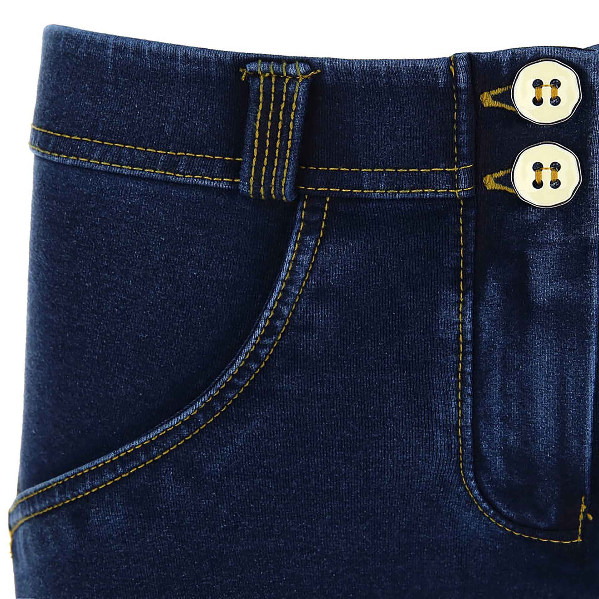 Freddy WR.UP Regular Waist Superskinny 7/8 Pants Dark Blue/Yellow Seams