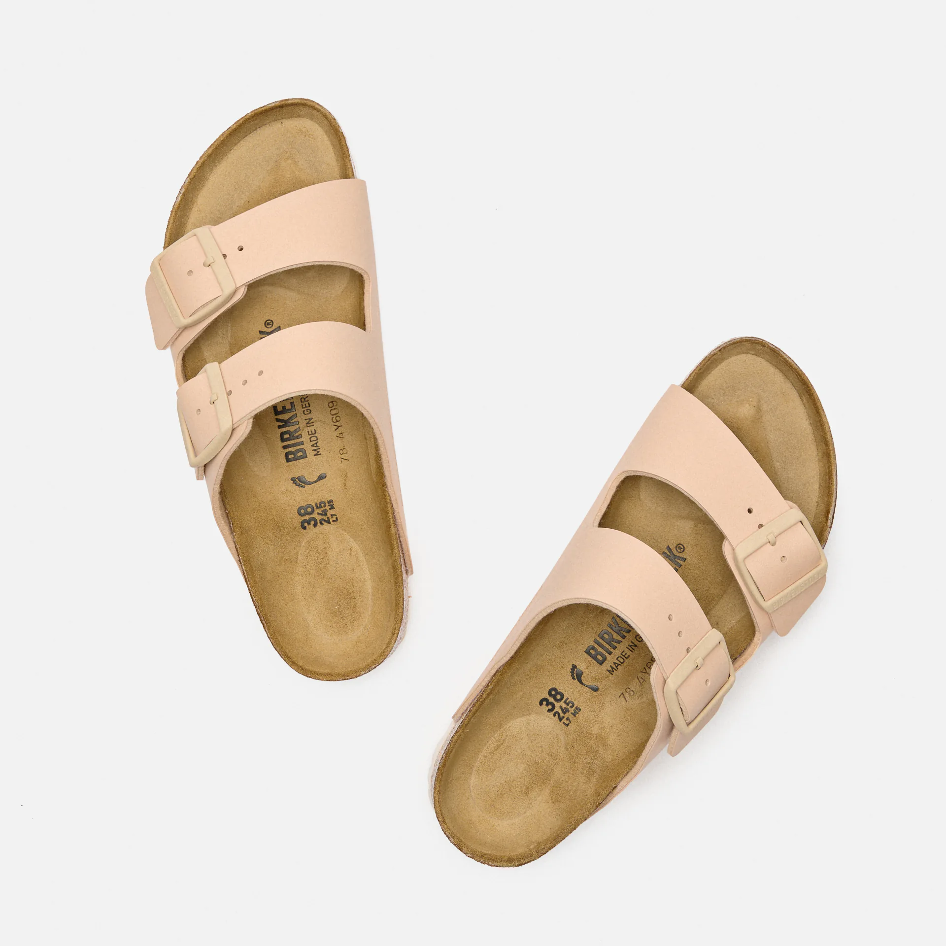 Birkenstock Arizona Narrow Birko Flor Sandals New Beige