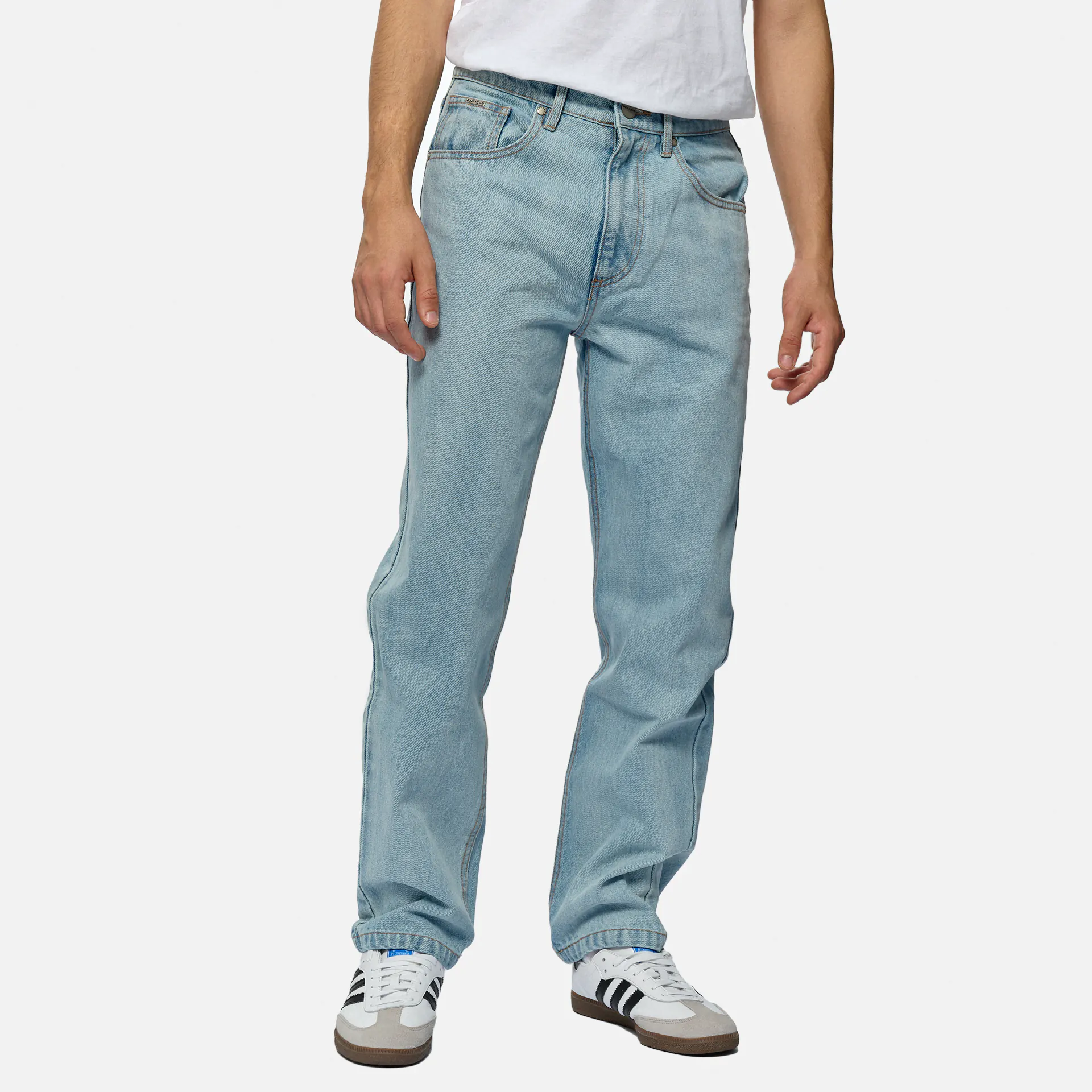 PEGADOR Baltra Baggy Jeans Washed Light Blue 