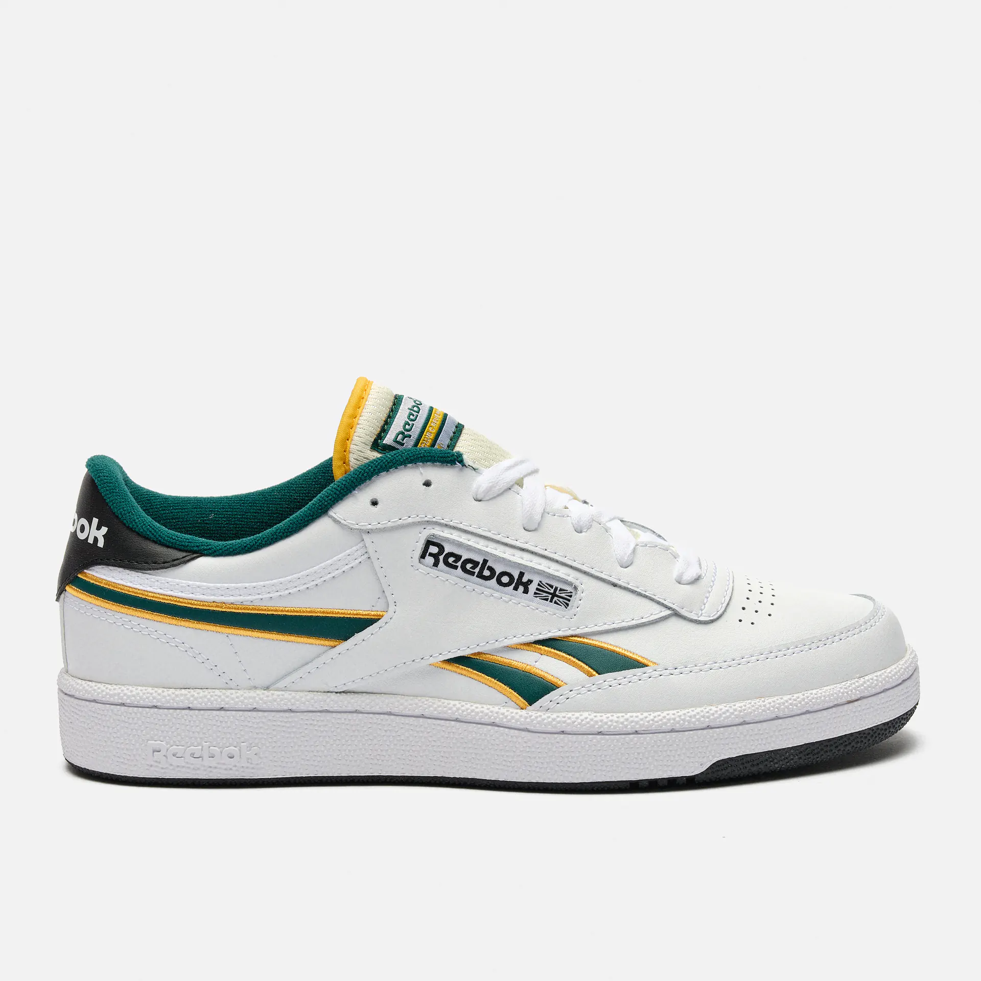 Reebok Club C Revenge Sneaker White/Fierce Gold/Collegiate Green