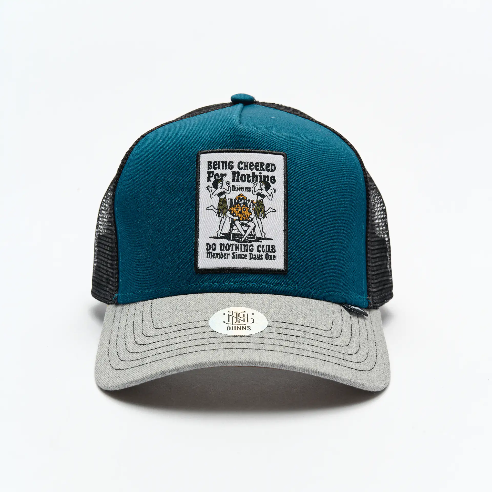 DJINNS Trucker Cap HFT Being Cheered Petrol/Heather Grey