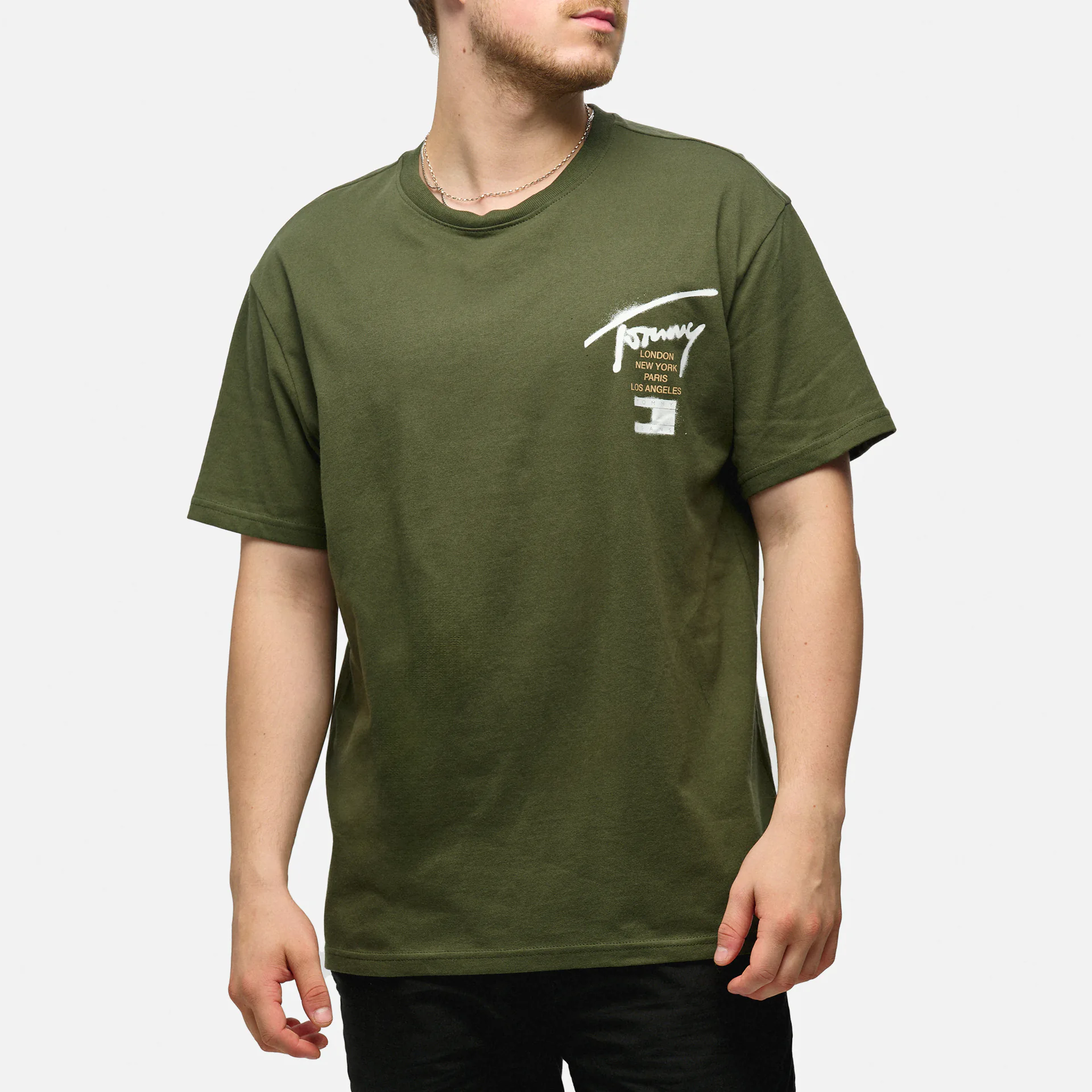 Tommy Jeans Regular Graffiti Sig T-Shirt Green