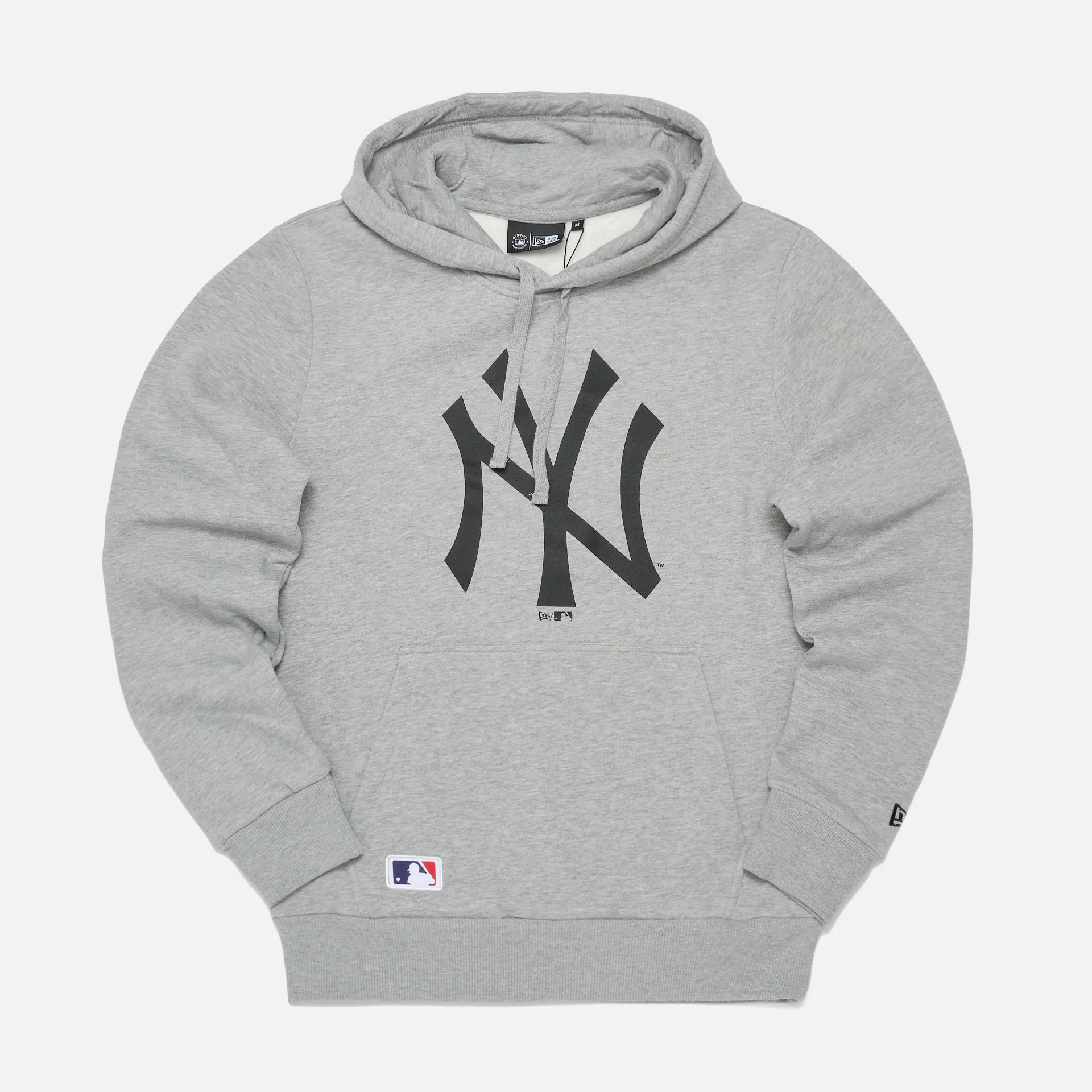 New Era MLB NY Yankees Team Logo Hoody Light Grey Heather