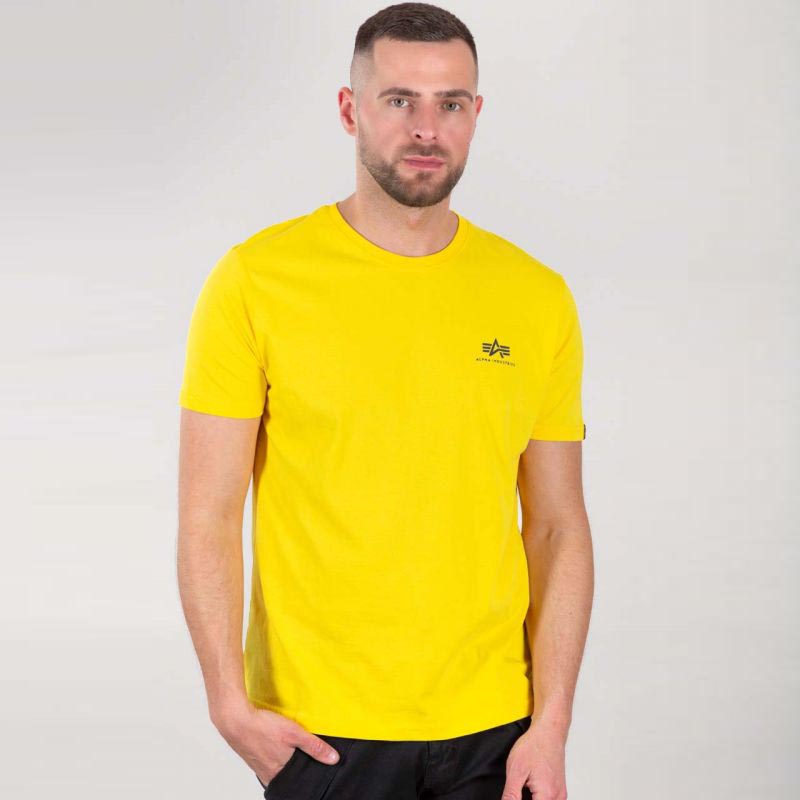 Alpha Industries Basic T-Shirt Small Logo Empire Yellow