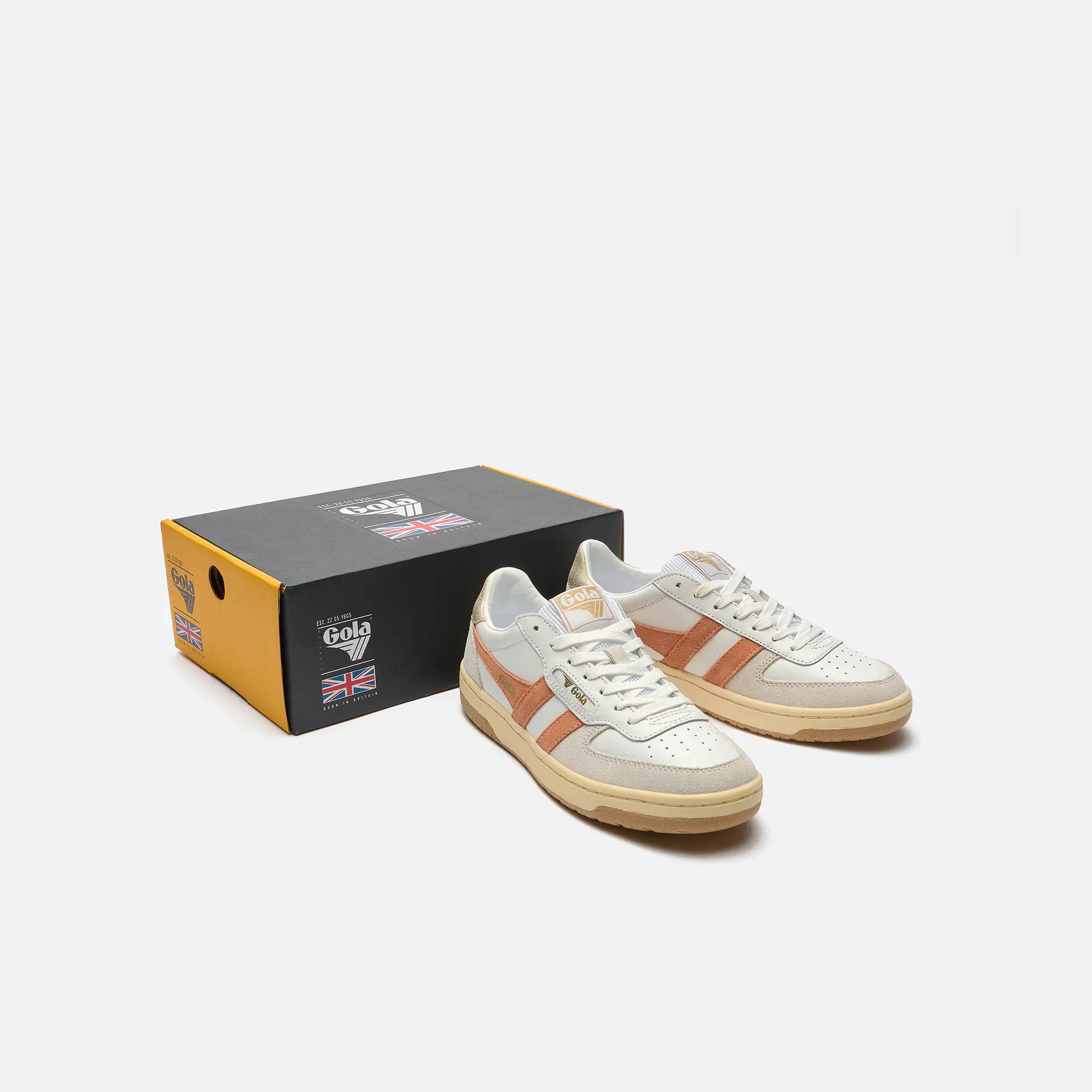 Gola Hawk Sneaker White/Terracotta/Gold