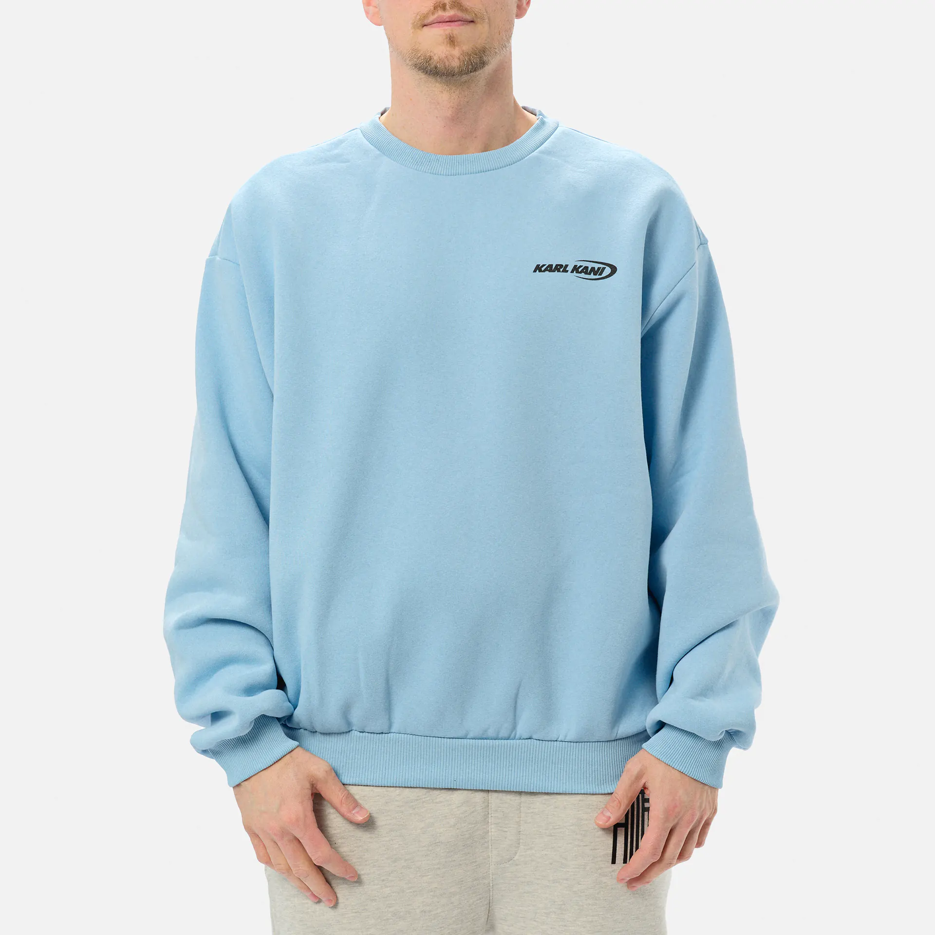 Karl Kani Woven Signature Resist Love Crewneck Light Blue