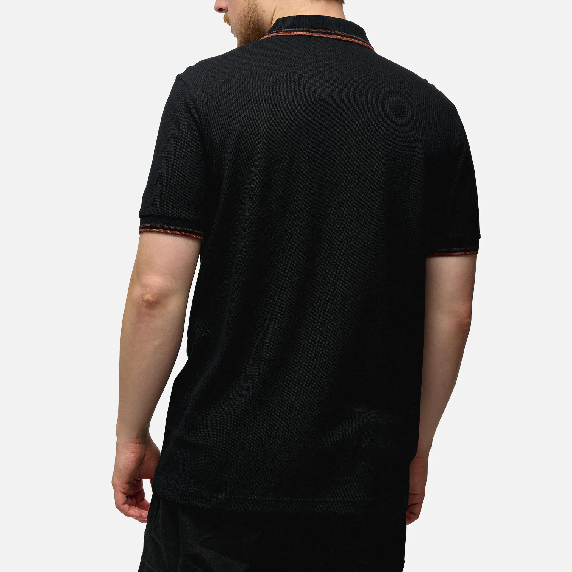 Fred Perry Twin Tipped Polo Shirt Porridge Black/Carrington Road Brick/Whiskey Brown