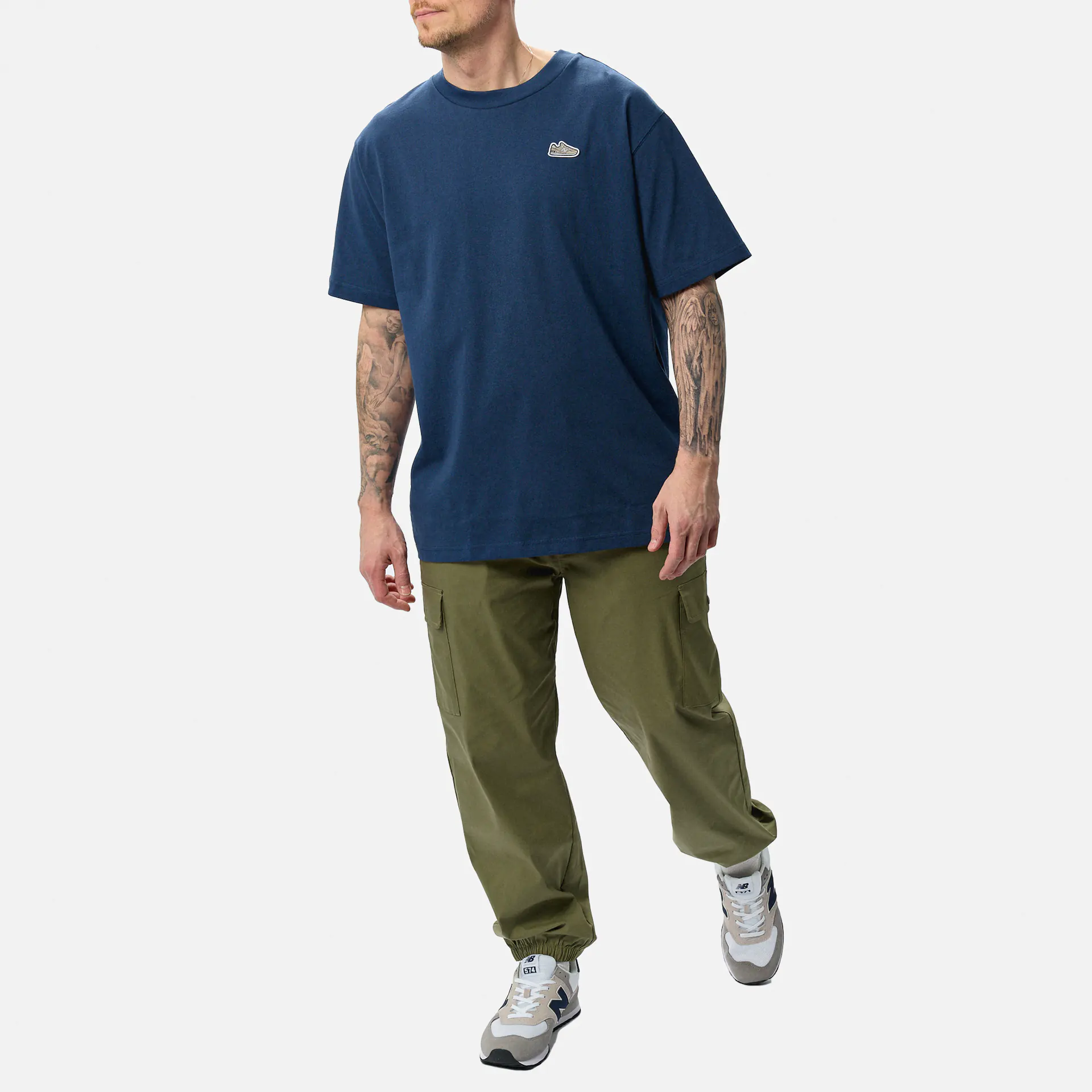 New Balance Athletics 574 Patch T-Shirt Navy