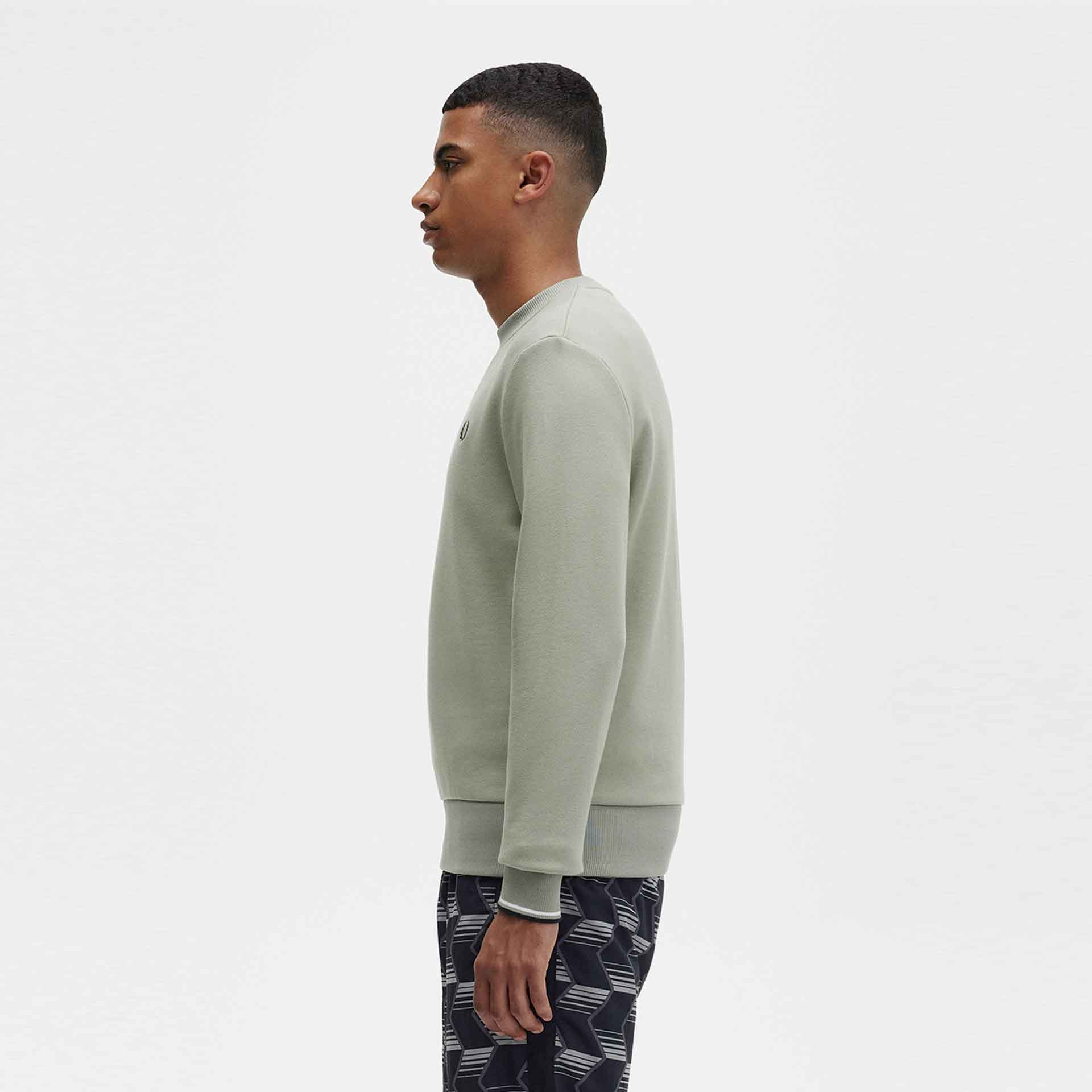 Fred Perry Crew Neck Sweatshirt Seagrass