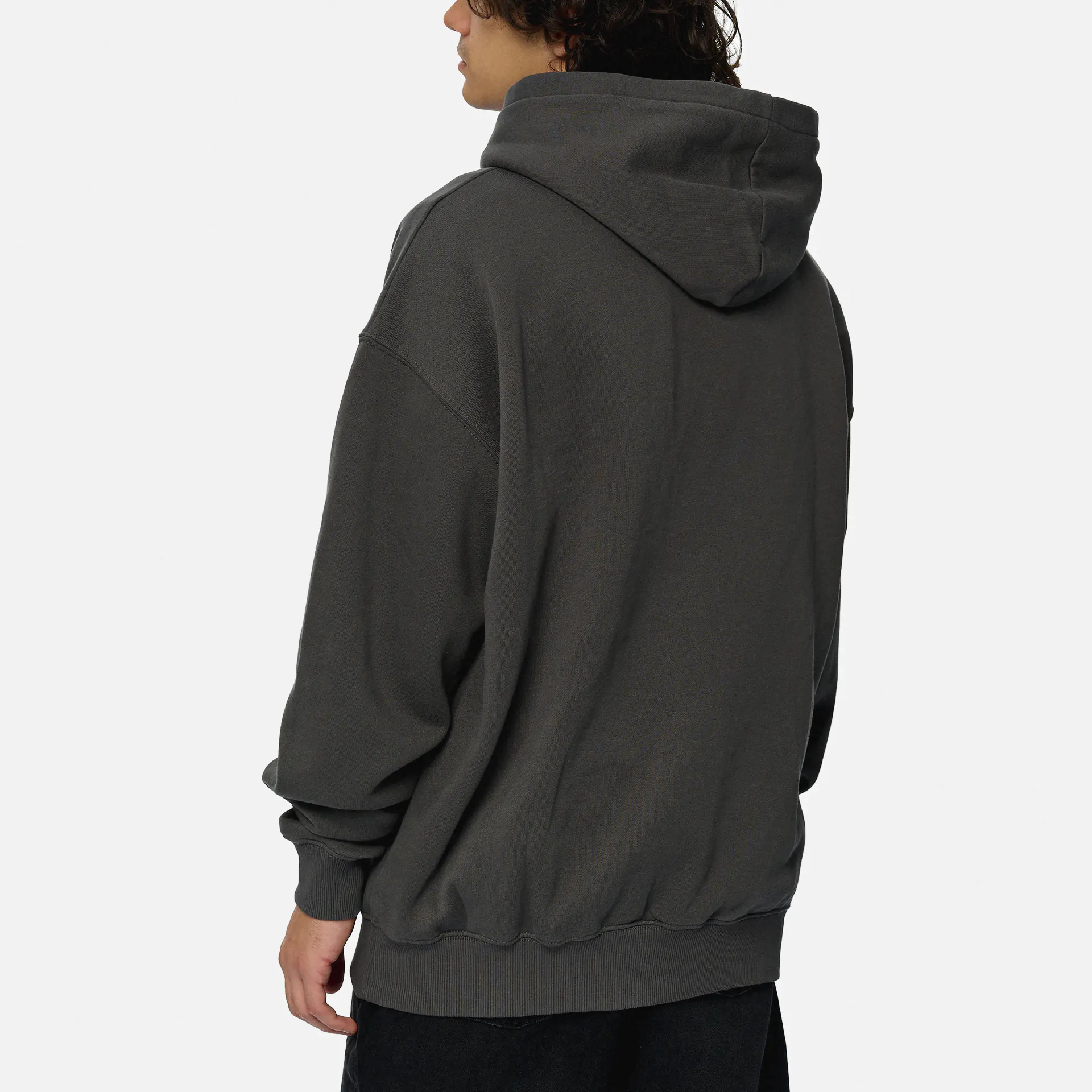 PEGADOR Logo Oversized Hoodie Washed Anthracite