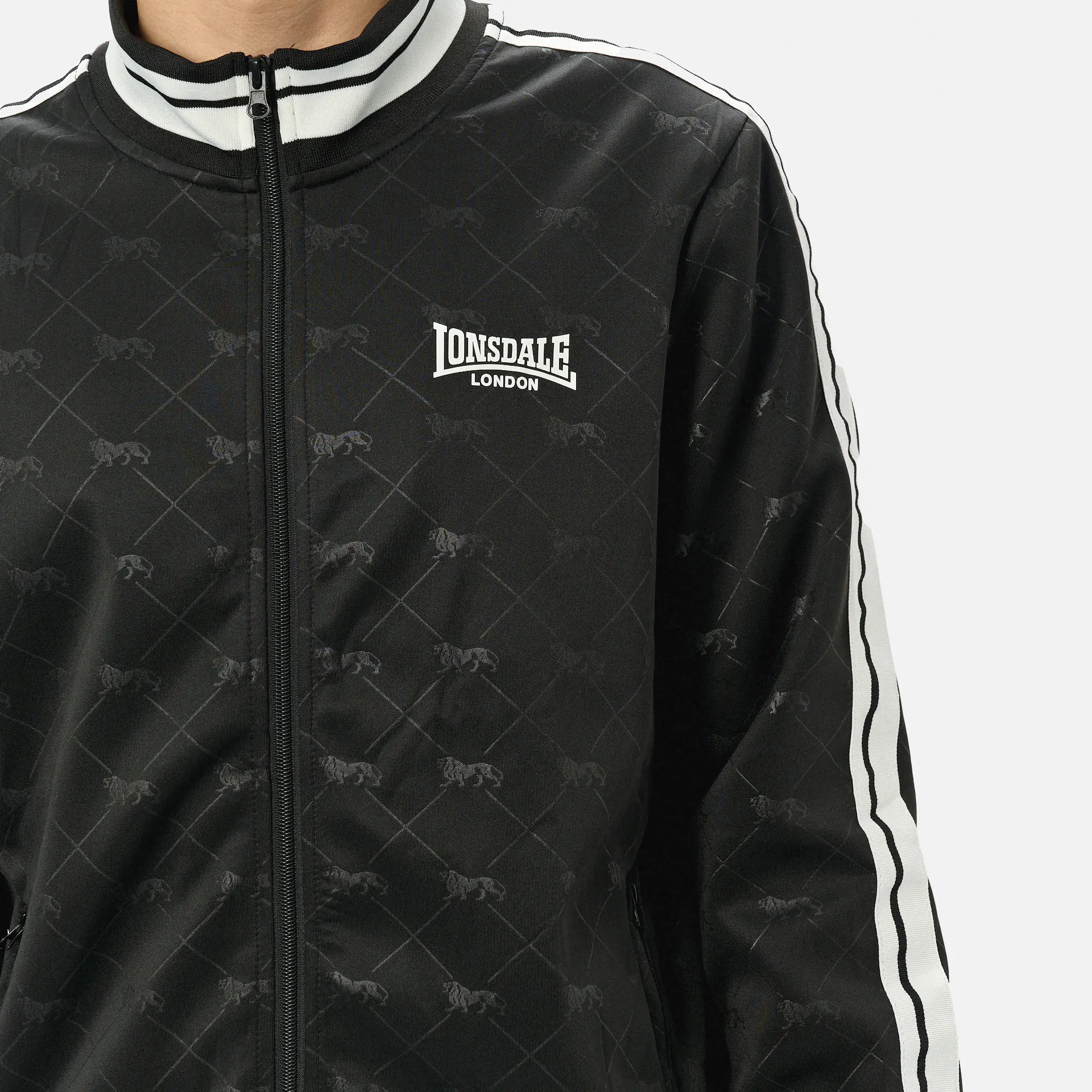 Lonsdale ASHWELL Track Suit Black/White