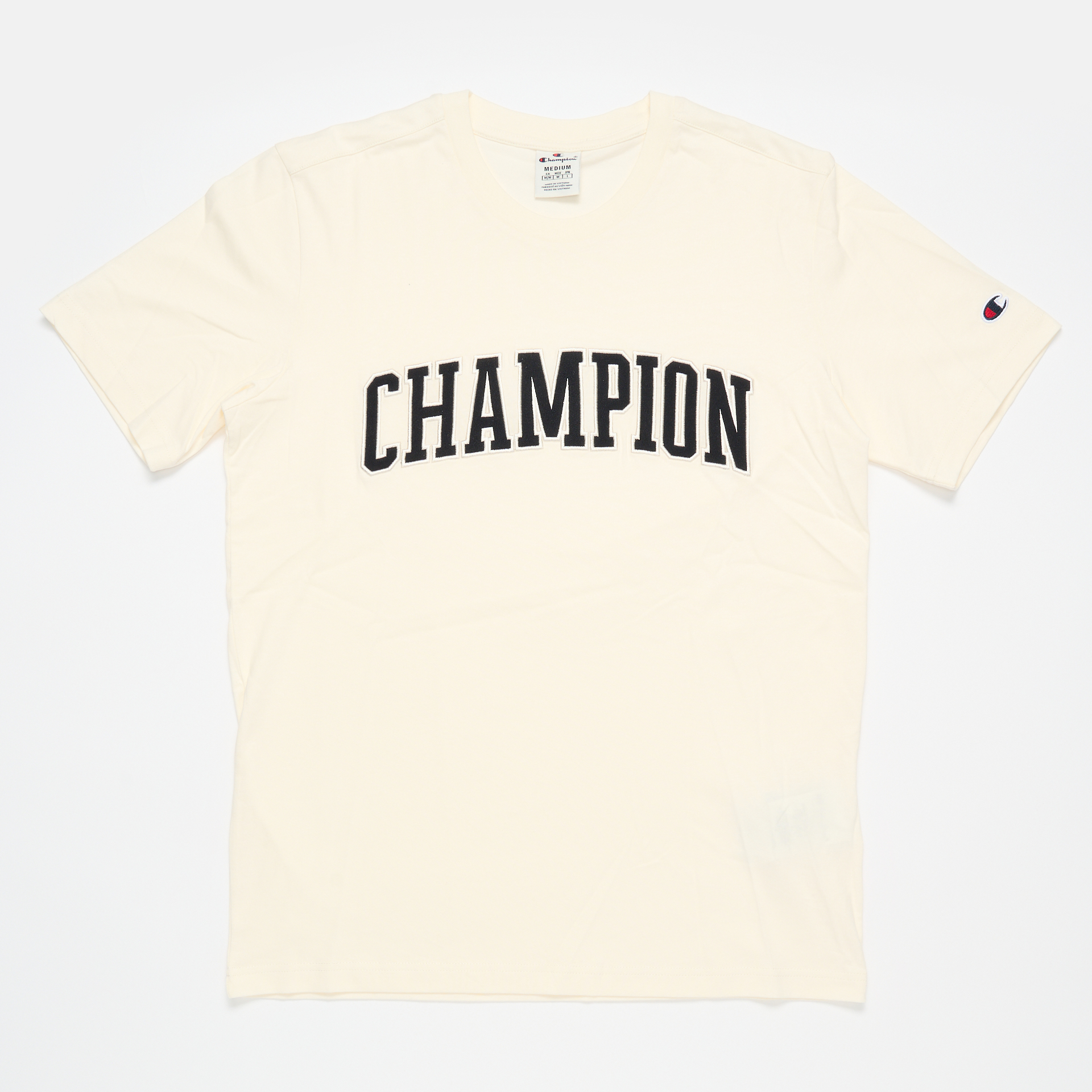 Champion Herren Bookstore Crewneck T-Shirt Egret
