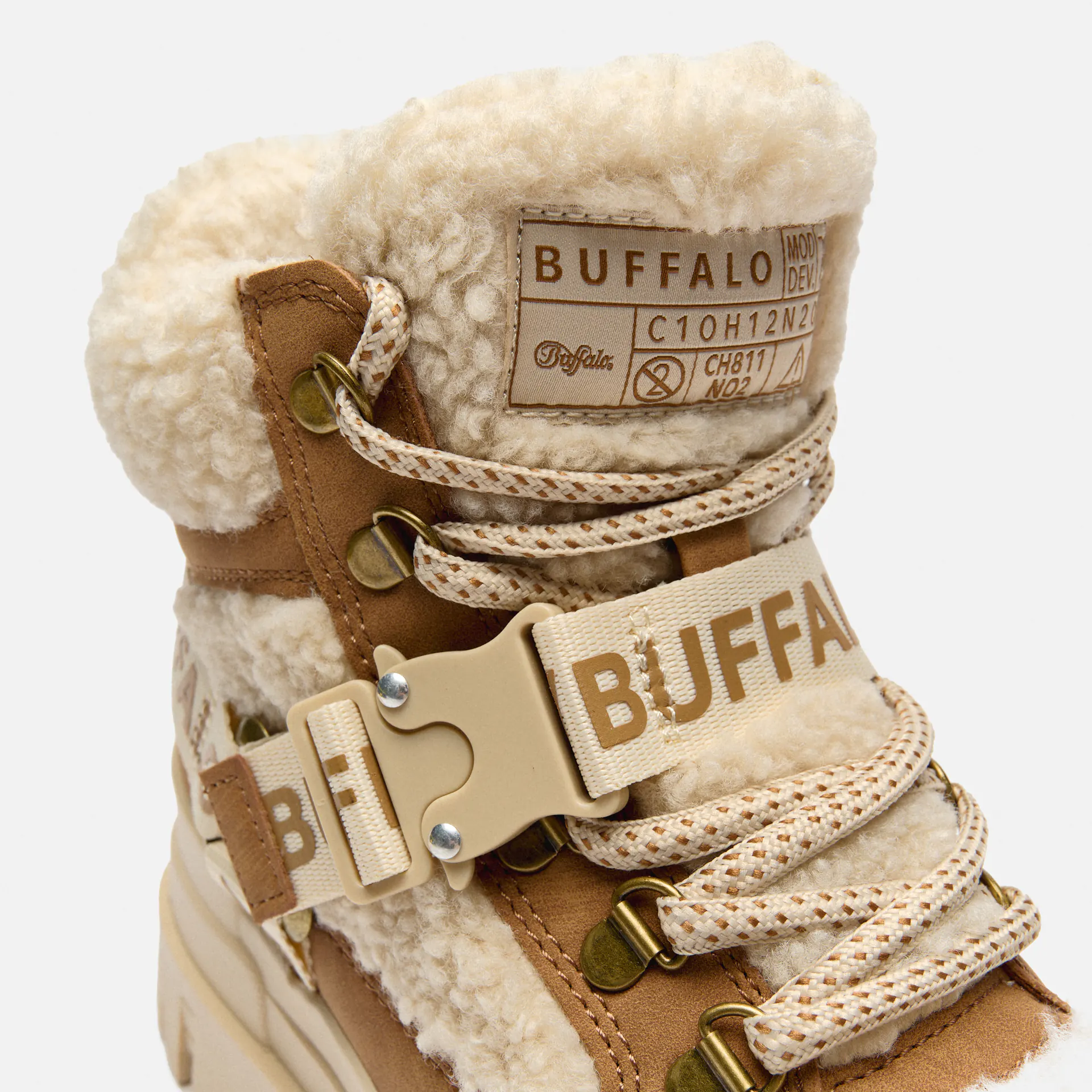 Buffalo Aspha COM Vegan Nubuck/Fur Mid Warm Boots Beige/Brown