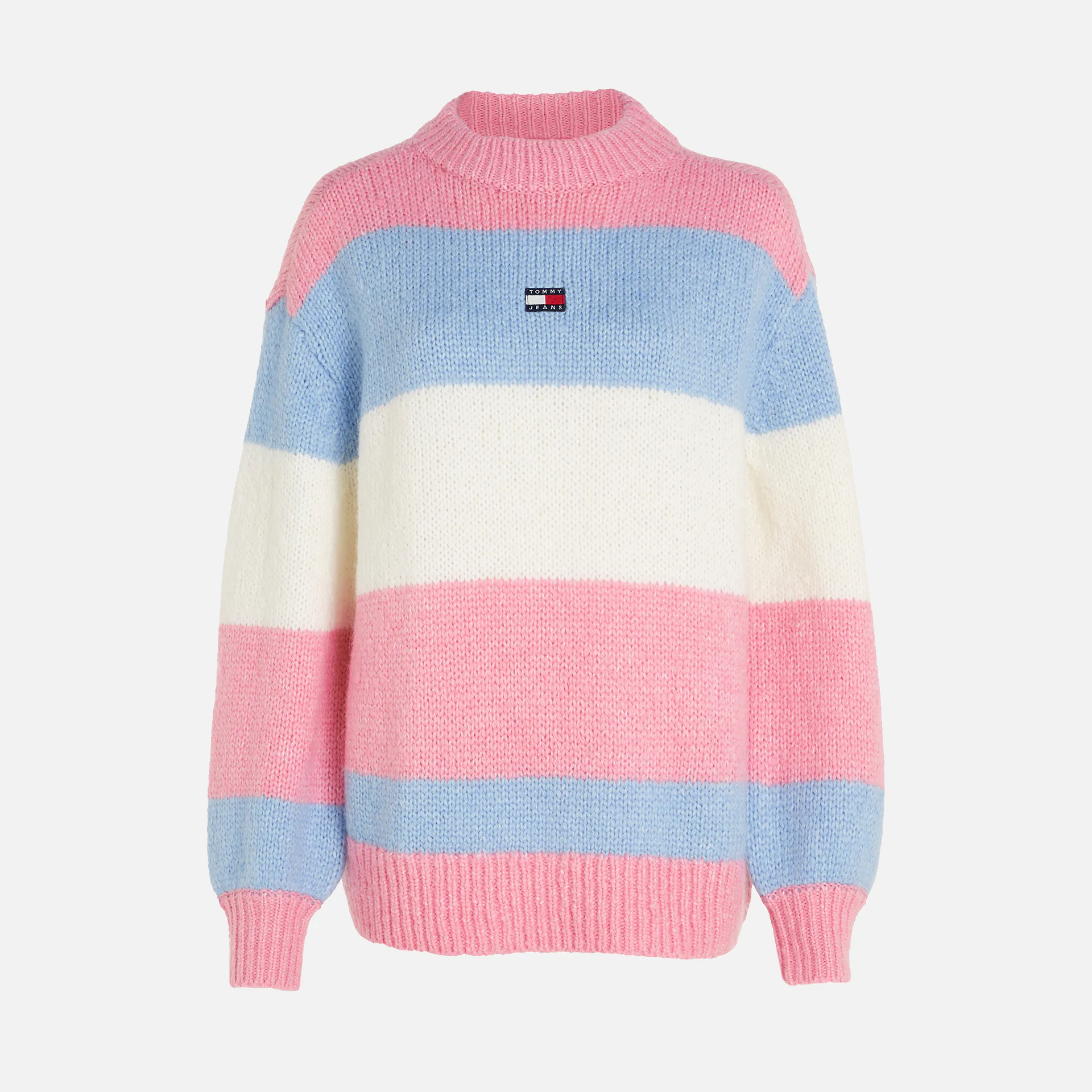 Tommy Jeans Colorblock Ballet Pink/Stripe Sweater