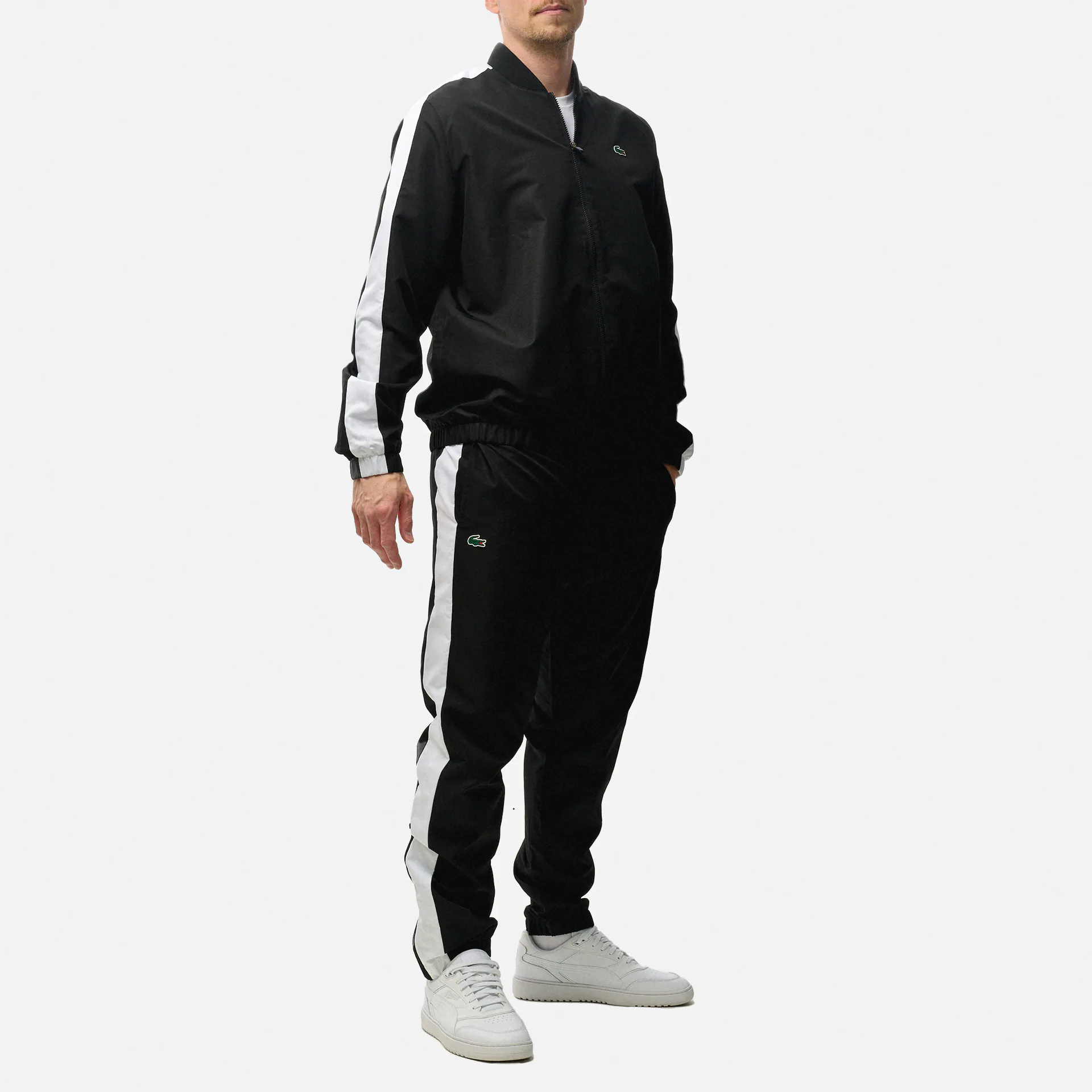 Lacoste Colorblock Tennis Tracksuit Black/White