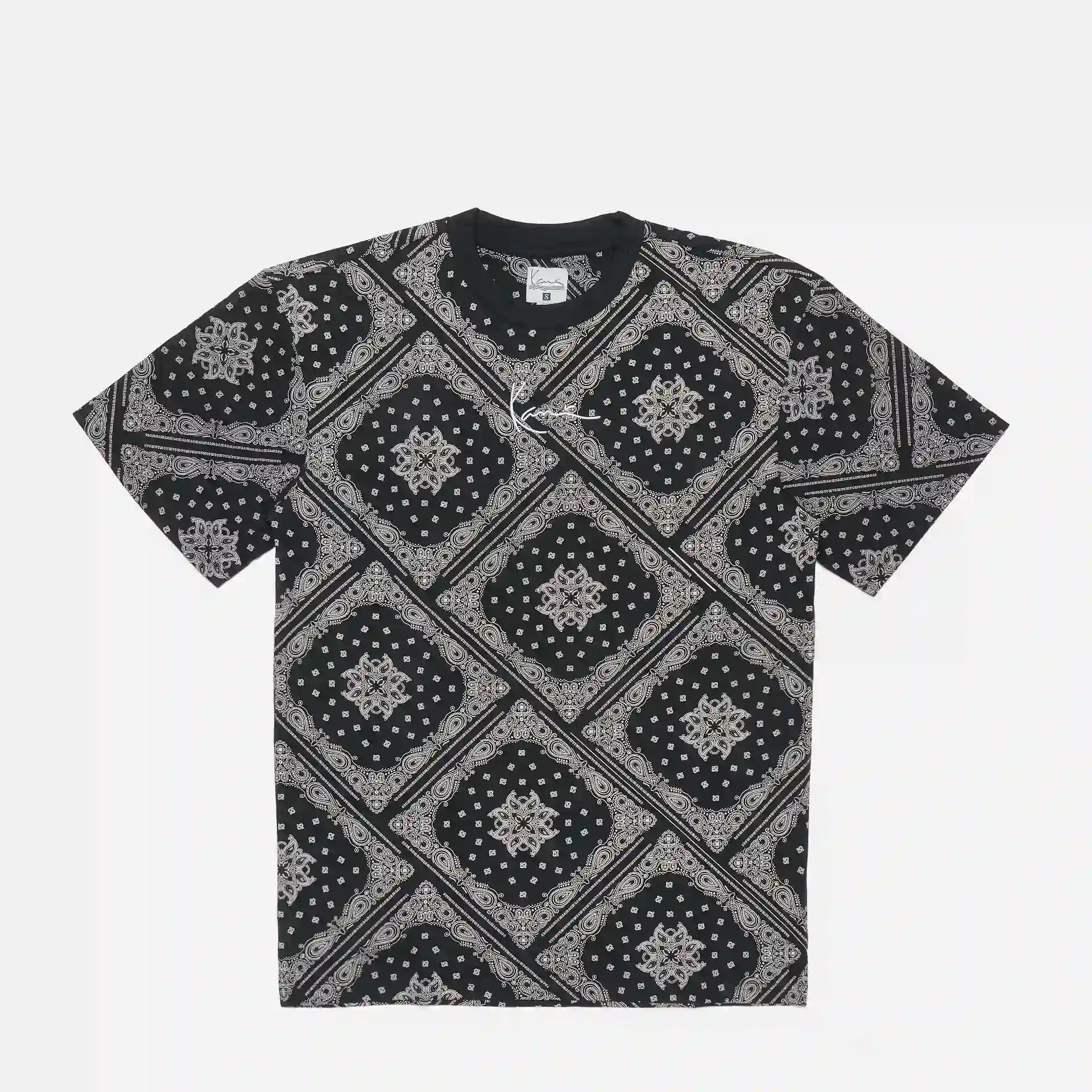 Karl Kani Small Signature Paisley T-Shirt Black/White