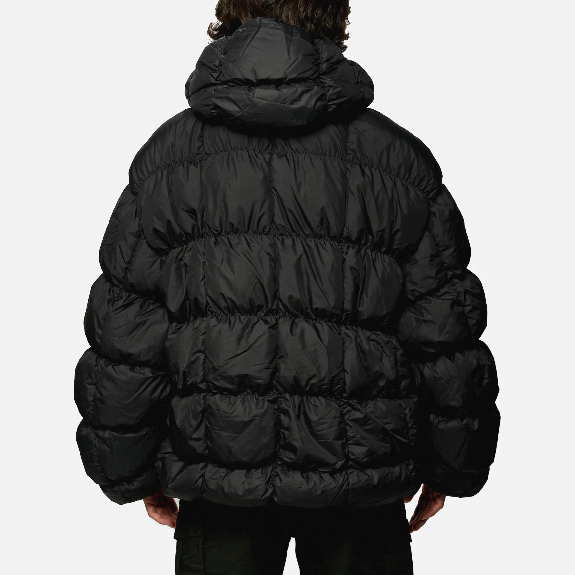 Karl Kani Sport Patch Square Quilted Puffer Jacket Black