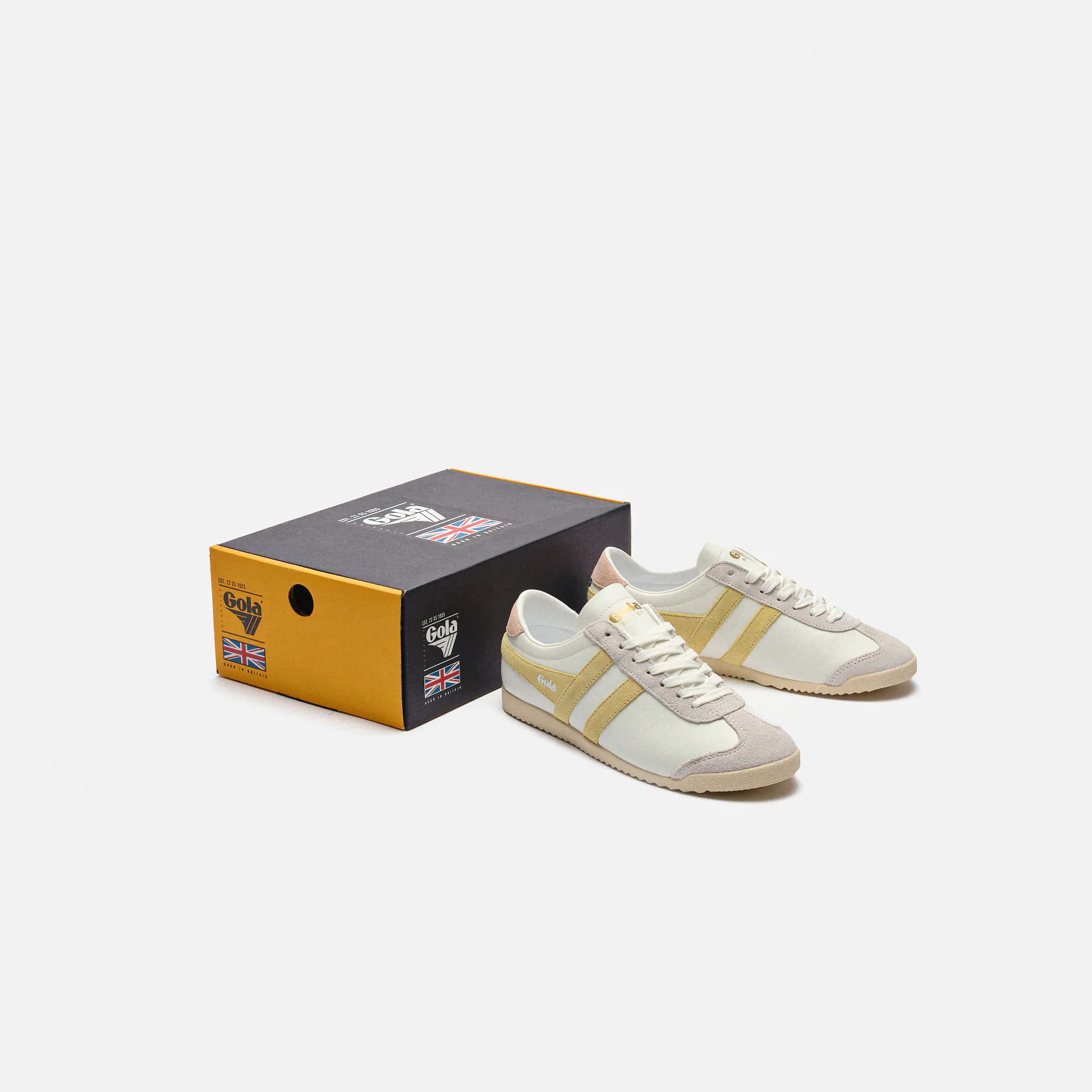 Gola Bullet Pure Sneaker White/Lemon/Pearl Pink