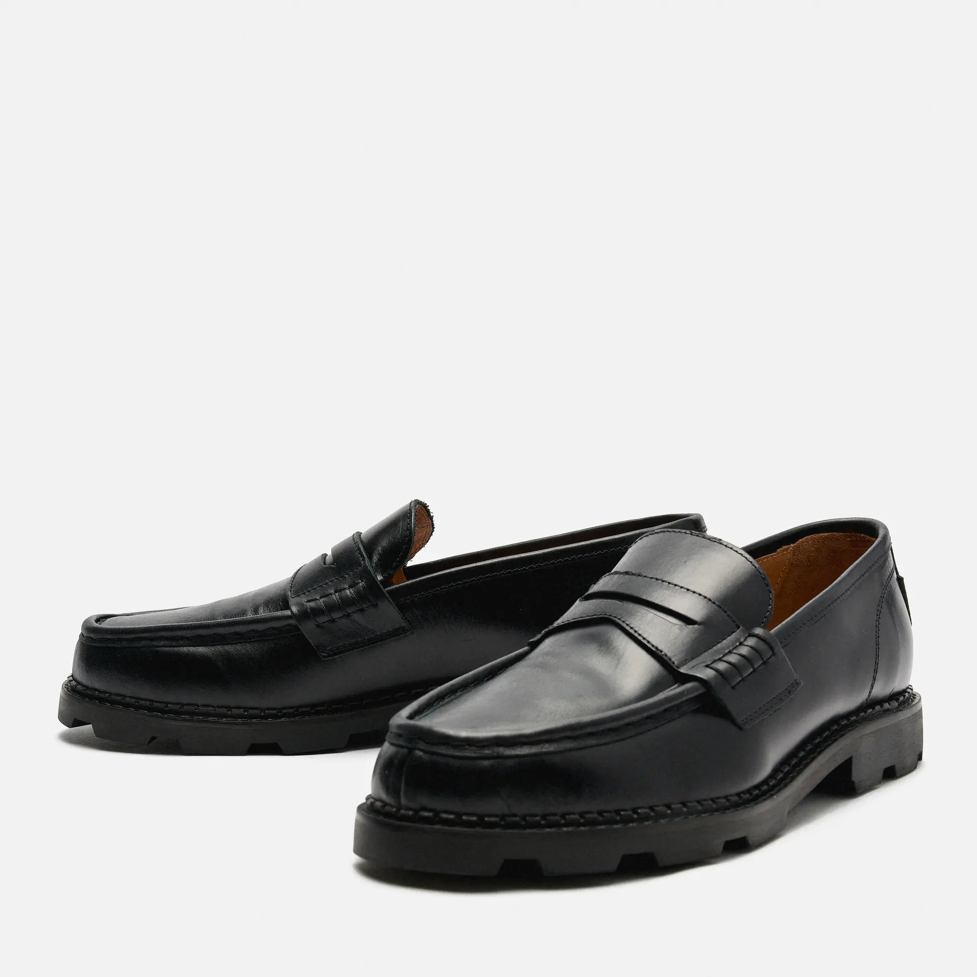 POMPEII Modena Leather Loafer Black