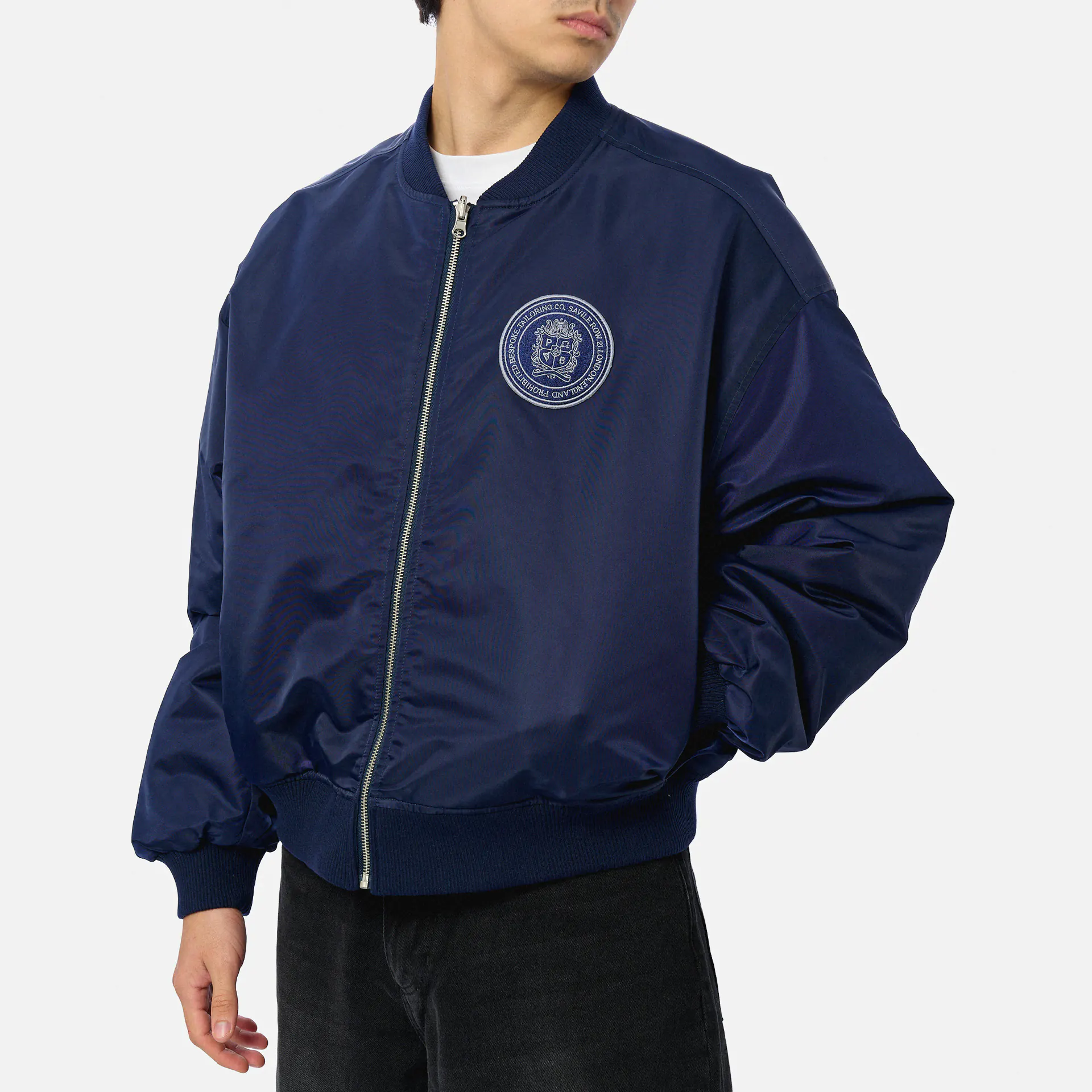 Prohibited Primrose Reversible Bomber Jacket Navy